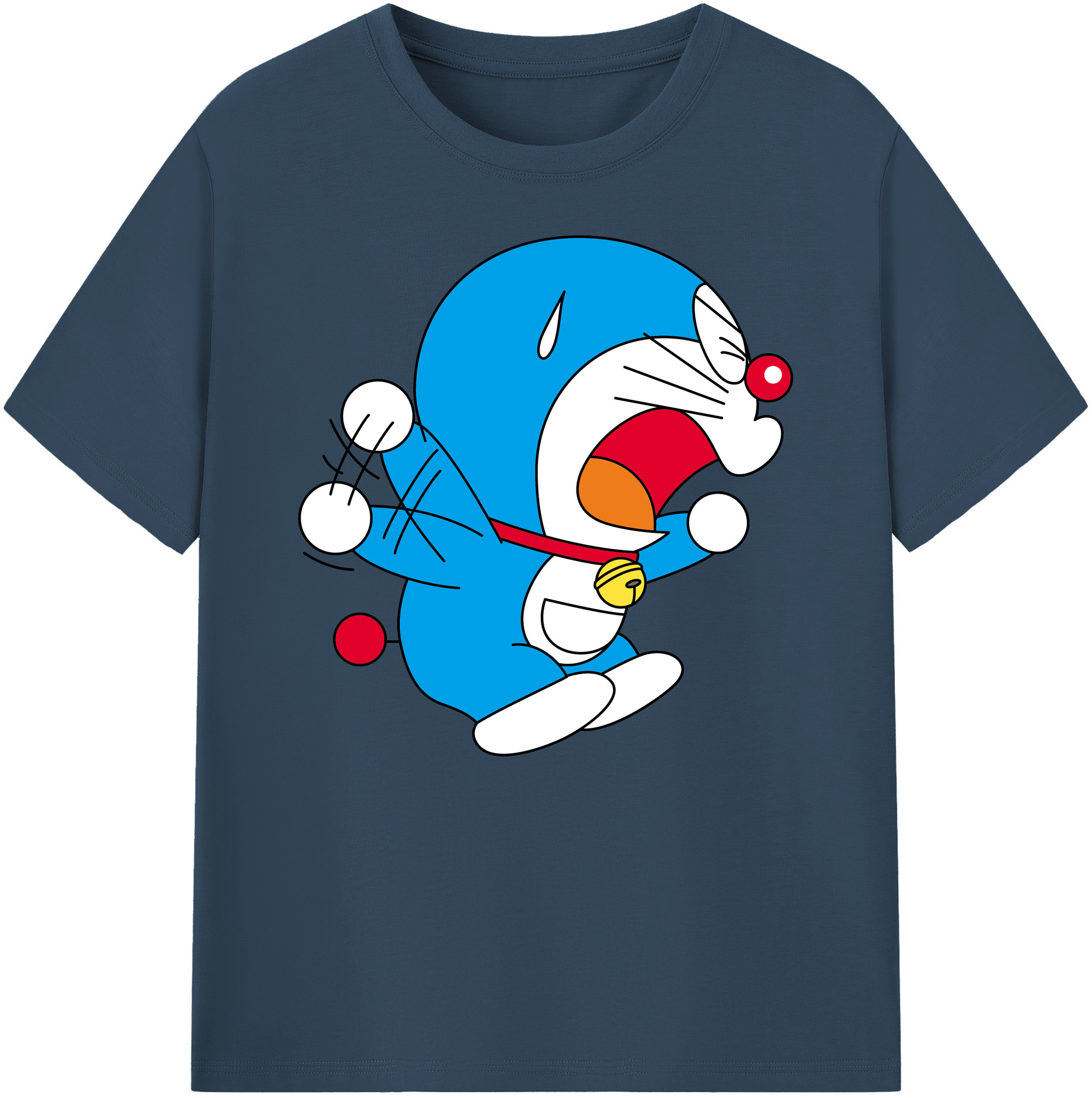 （画像用） ドラえもん Doraemon 綿100％ メンズ半袖Tシャツ｜肌触りやわらか＆通気性