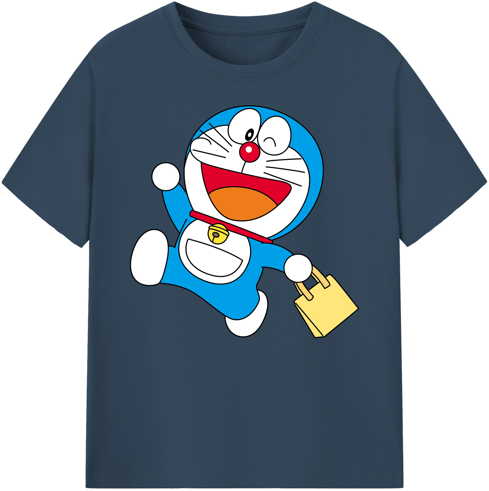 （画像用） ドラえもん Doraemon 綿100％ メンズ半袖Tシャツ｜肌触りやわらか＆通気性