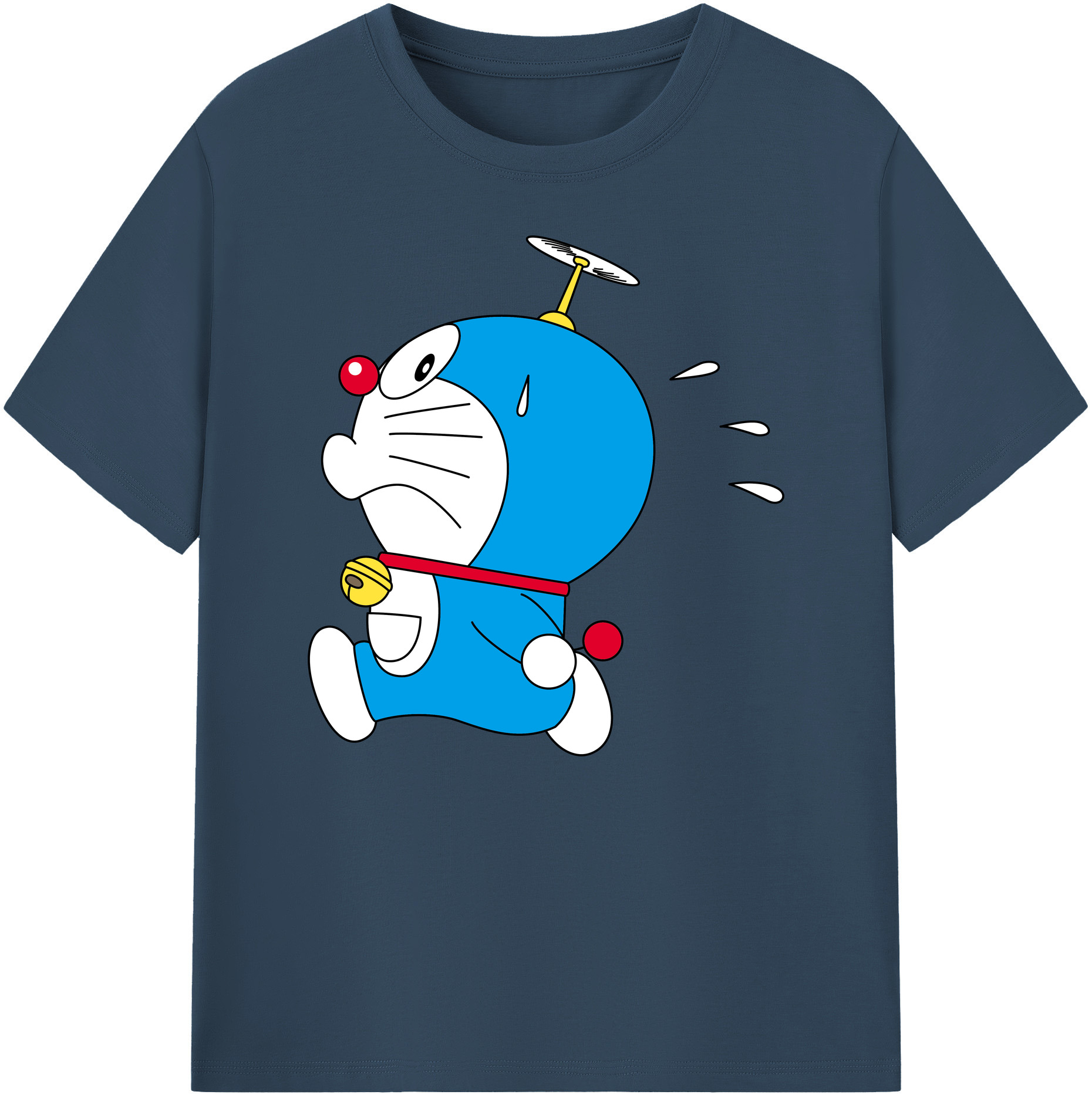 （画像用） ドラえもん Doraemon 綿100％ メンズ半袖Tシャツ｜肌触りやわらか＆通気性