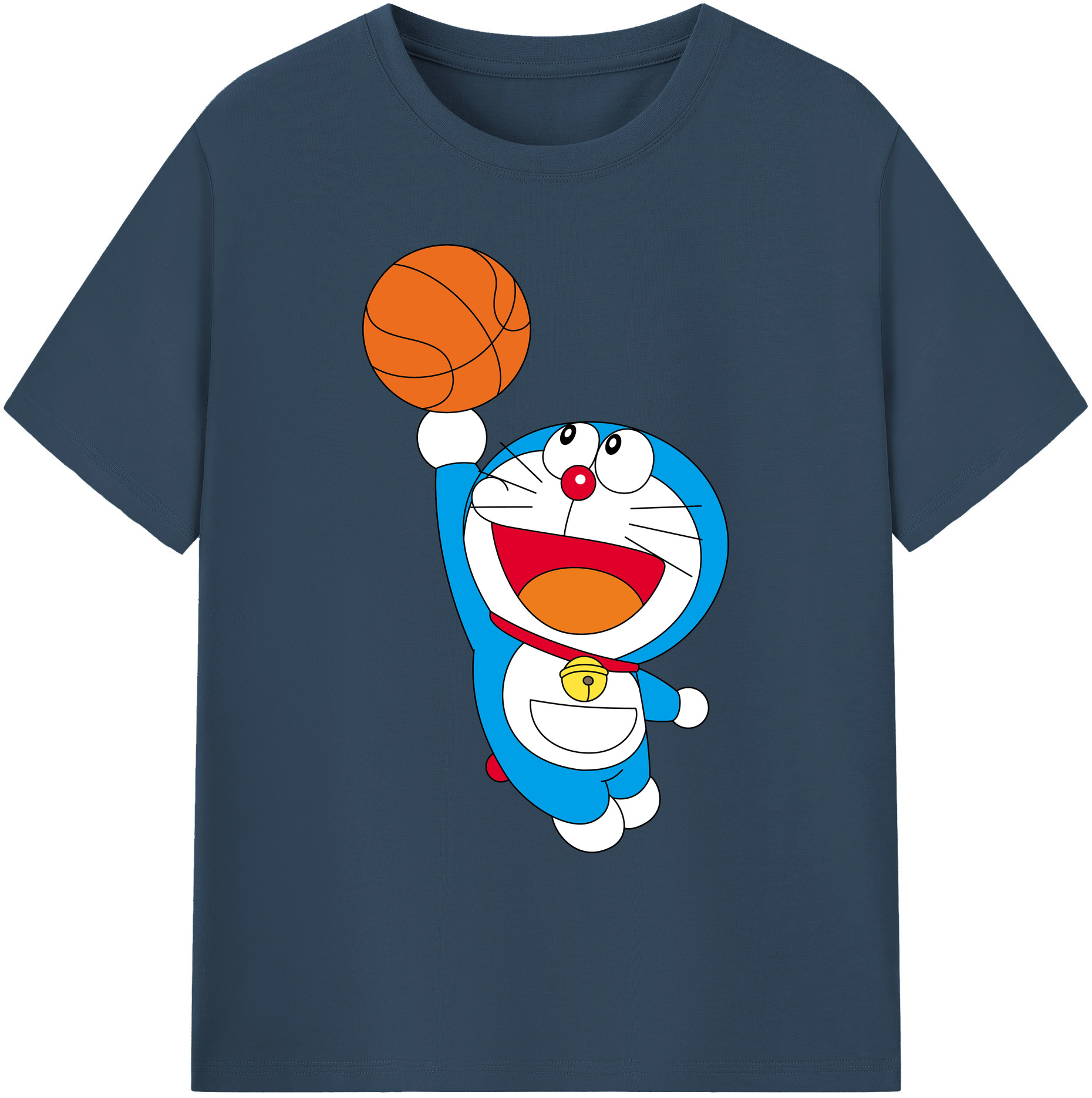（画像用） ドラえもん Doraemon 綿100％ メンズ半袖Tシャツ｜肌触りやわらか＆通気性