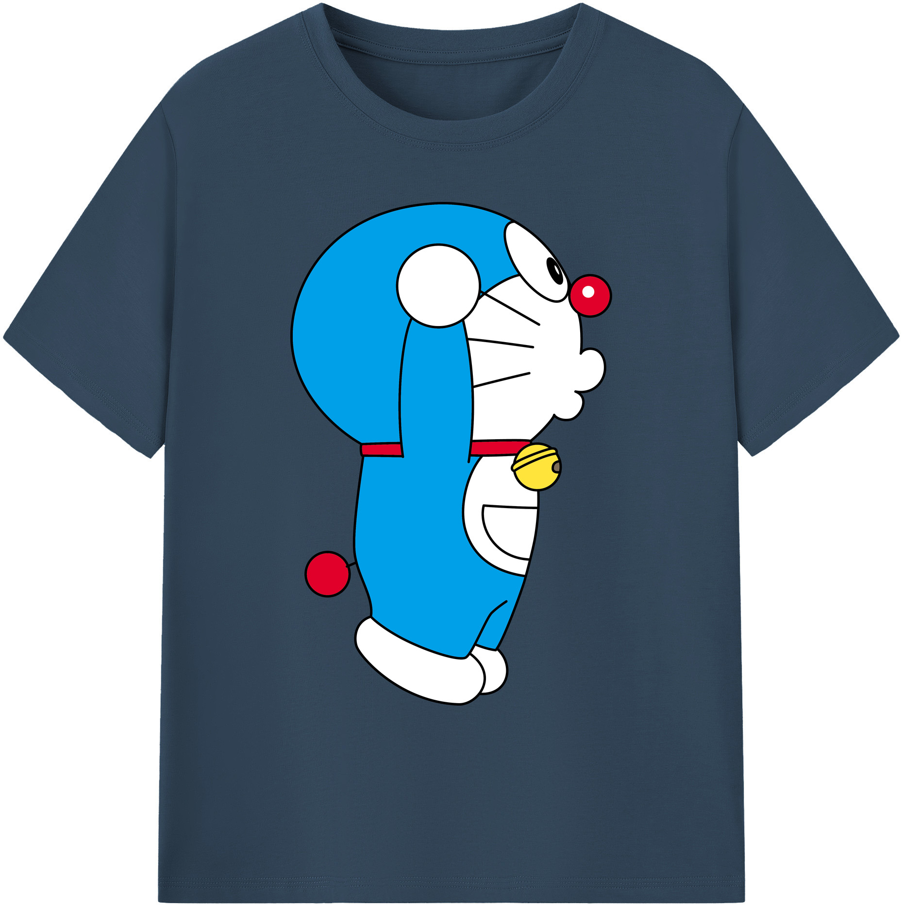 （画像用） ドラえもん Doraemon 綿100％ メンズ半袖Tシャツ｜肌触りやわらか＆通気性