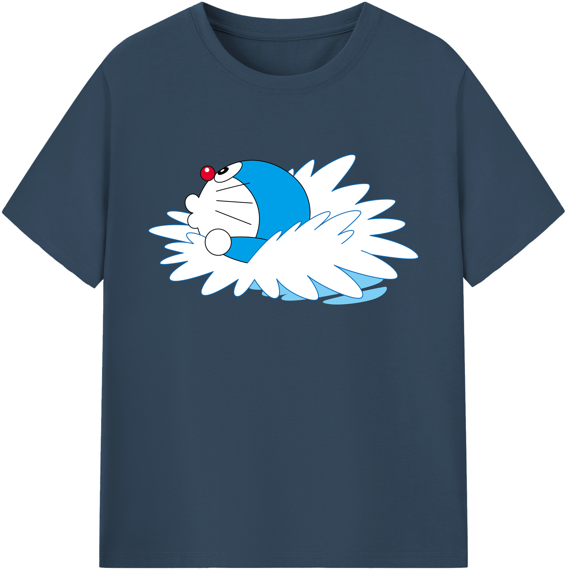 （画像用） ドラえもん Doraemon 綿100％ メンズ半袖Tシャツ｜肌触りやわらか＆通気性