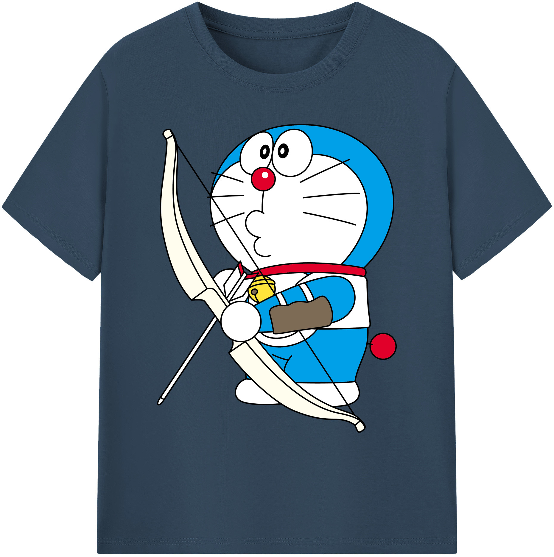 （画像用） ドラえもん Doraemon 綿100％ メンズ半袖Tシャツ｜肌触りやわらか＆通気性