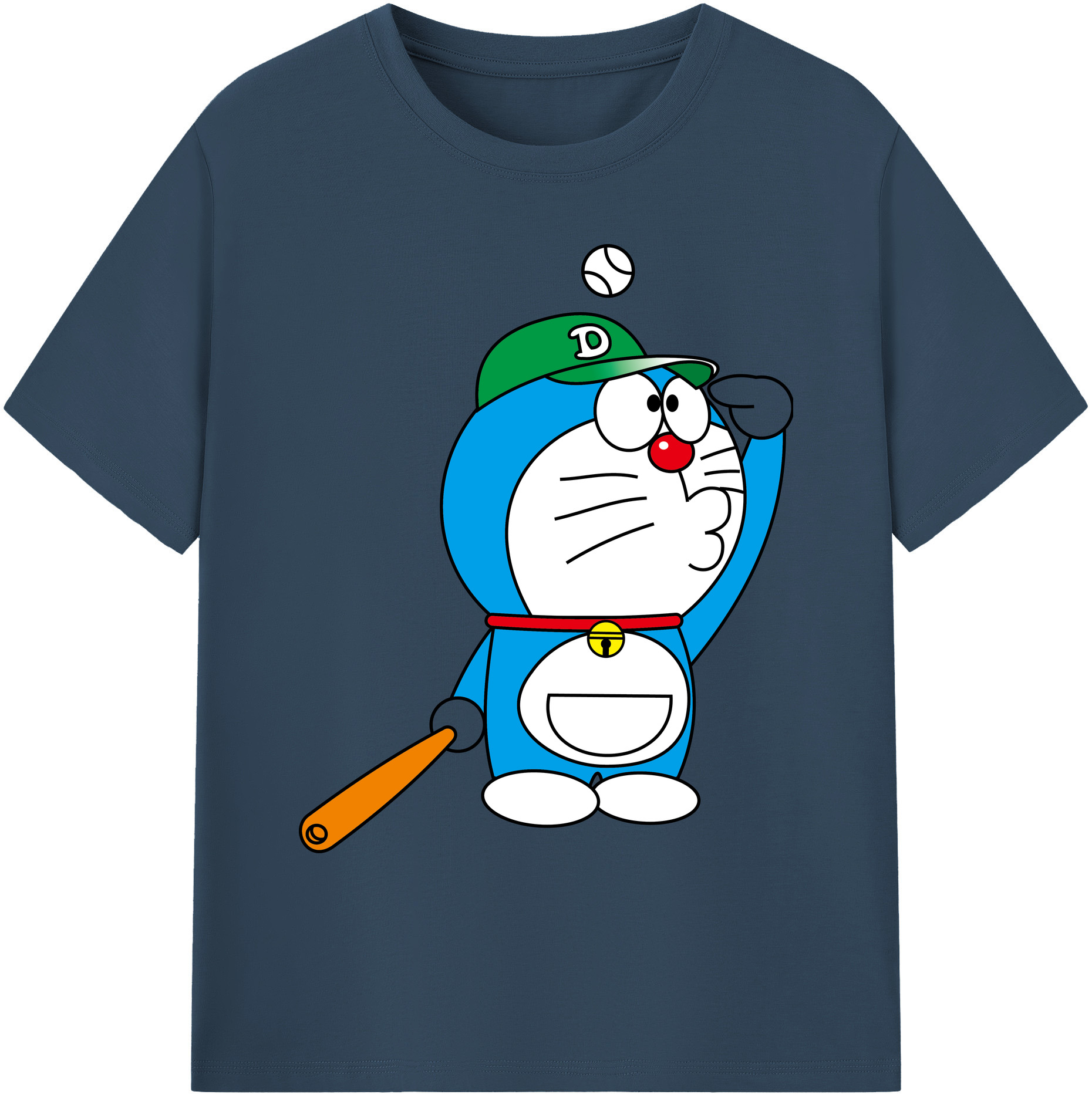 （画像用） ドラえもん Doraemon 綿100％ メンズ半袖Tシャツ｜肌触りやわらか＆通気性