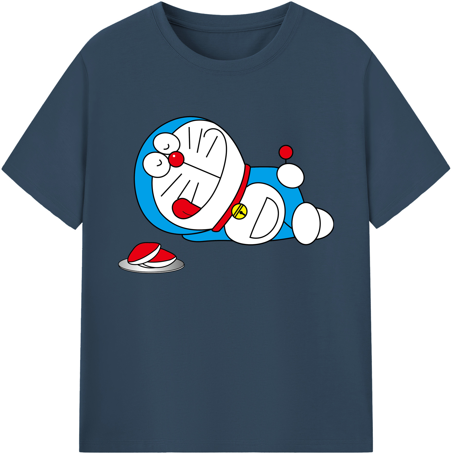 （画像用） ドラえもん Doraemon 綿100％ メンズ半袖Tシャツ｜肌触りやわらか＆通気性