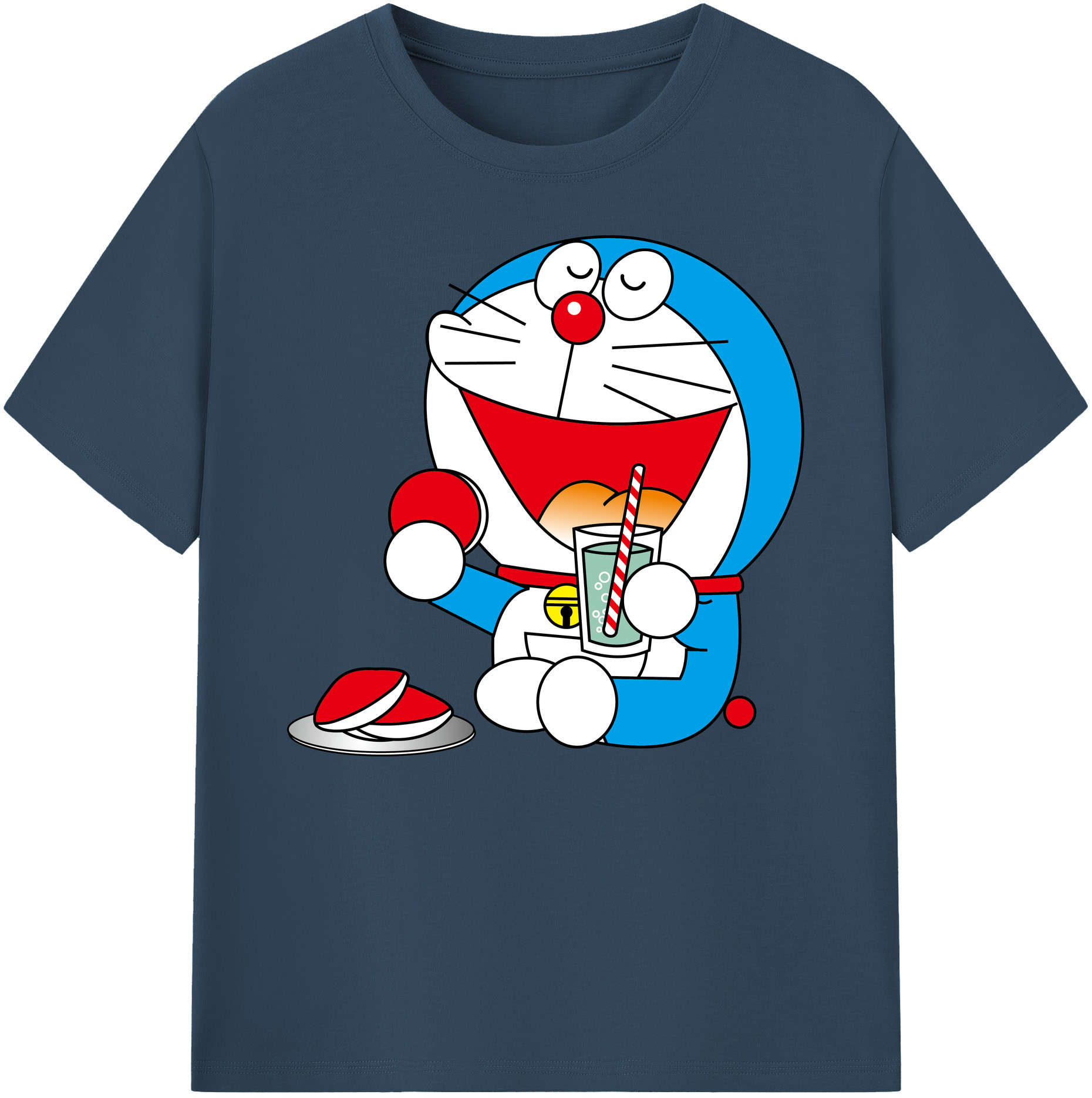 （画像用） ドラえもん Doraemon 綿100％ メンズ半袖Tシャツ｜肌触りやわらか＆通気性