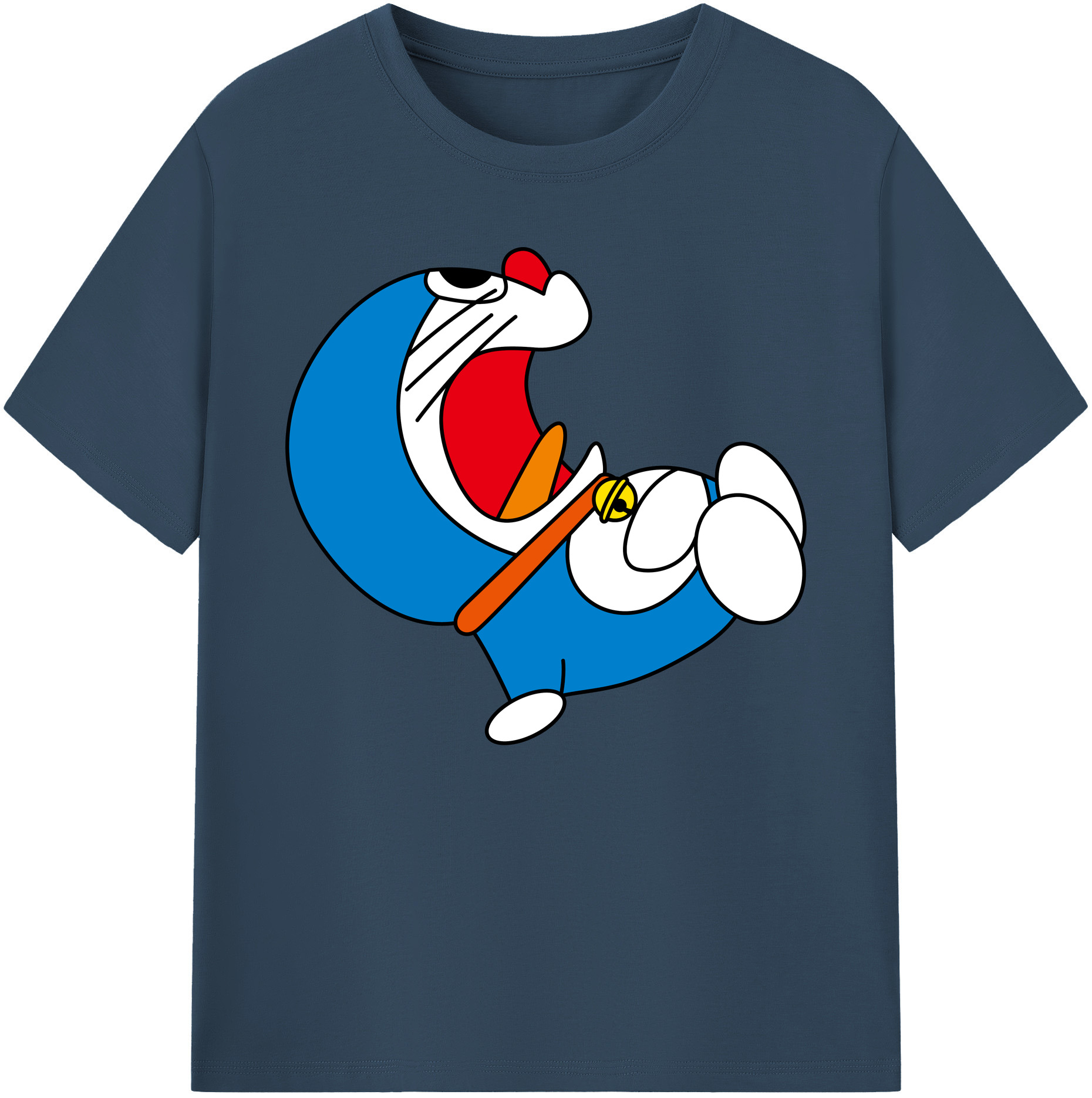 （画像用） ドラえもん Doraemon 綿100％ メンズ半袖Tシャツ｜肌触りやわらか＆通気性