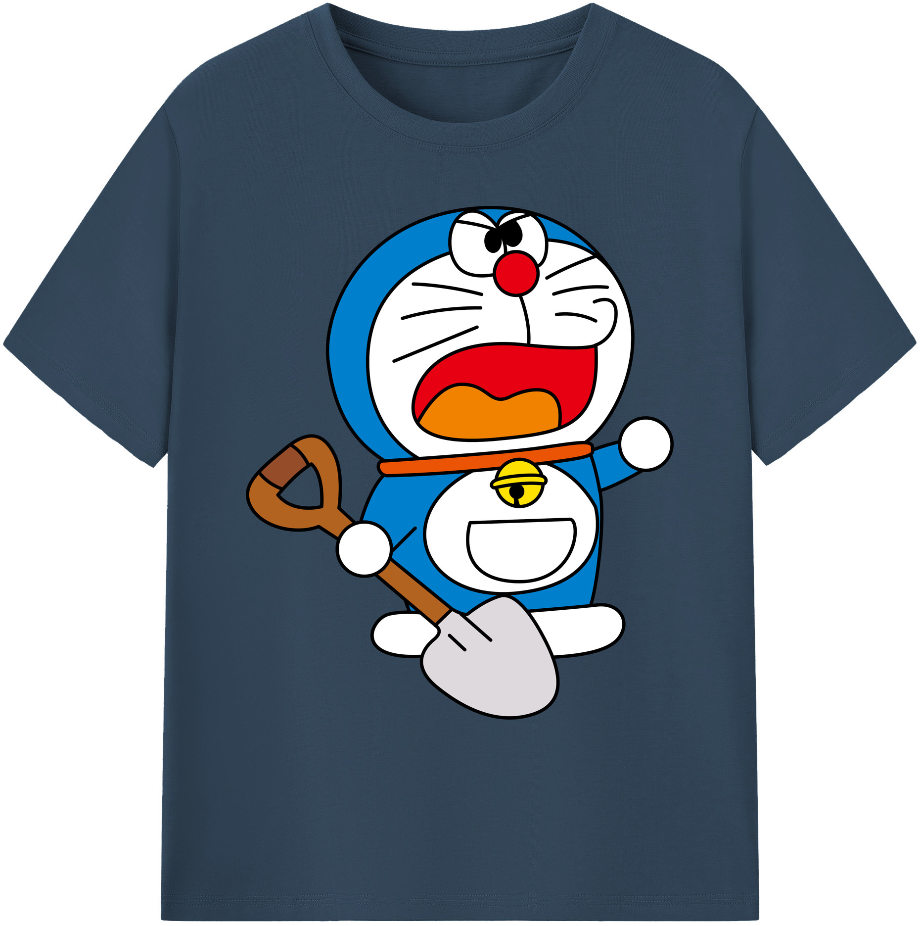 （画像用） ドラえもん Doraemon 綿100％ メンズ半袖Tシャツ｜肌触りやわらか＆通気性