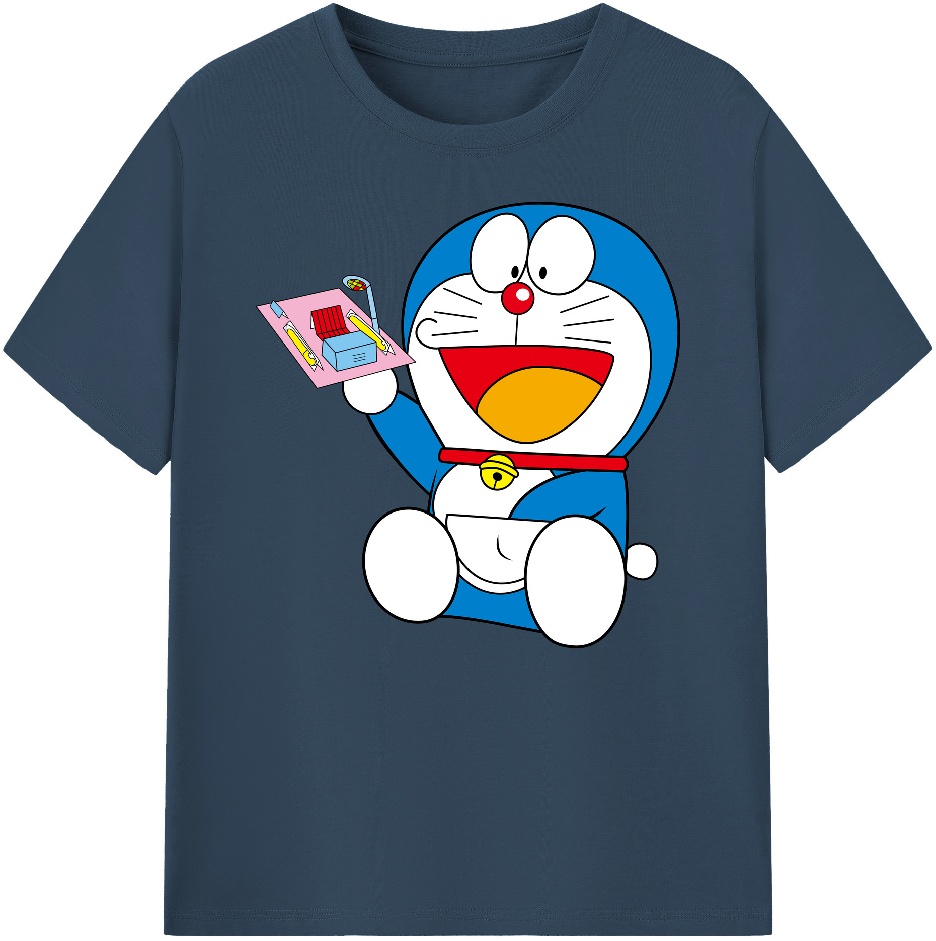（画像用） ドラえもん Doraemon 綿100％ メンズ半袖Tシャツ｜肌触りやわらか＆通気性