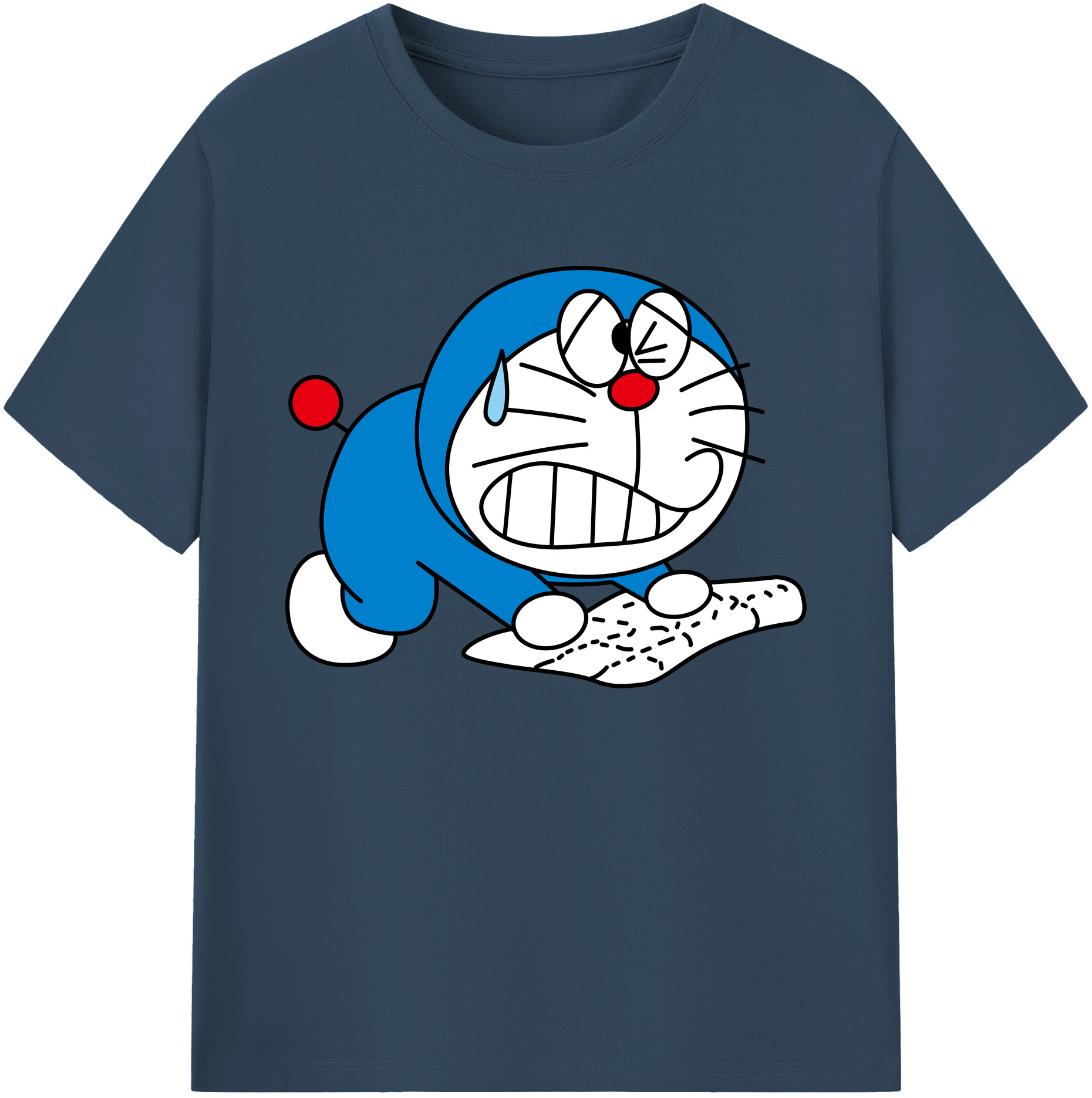 （画像用） ドラえもん Doraemon 綿100％ メンズ半袖Tシャツ｜肌触りやわらか＆通気性