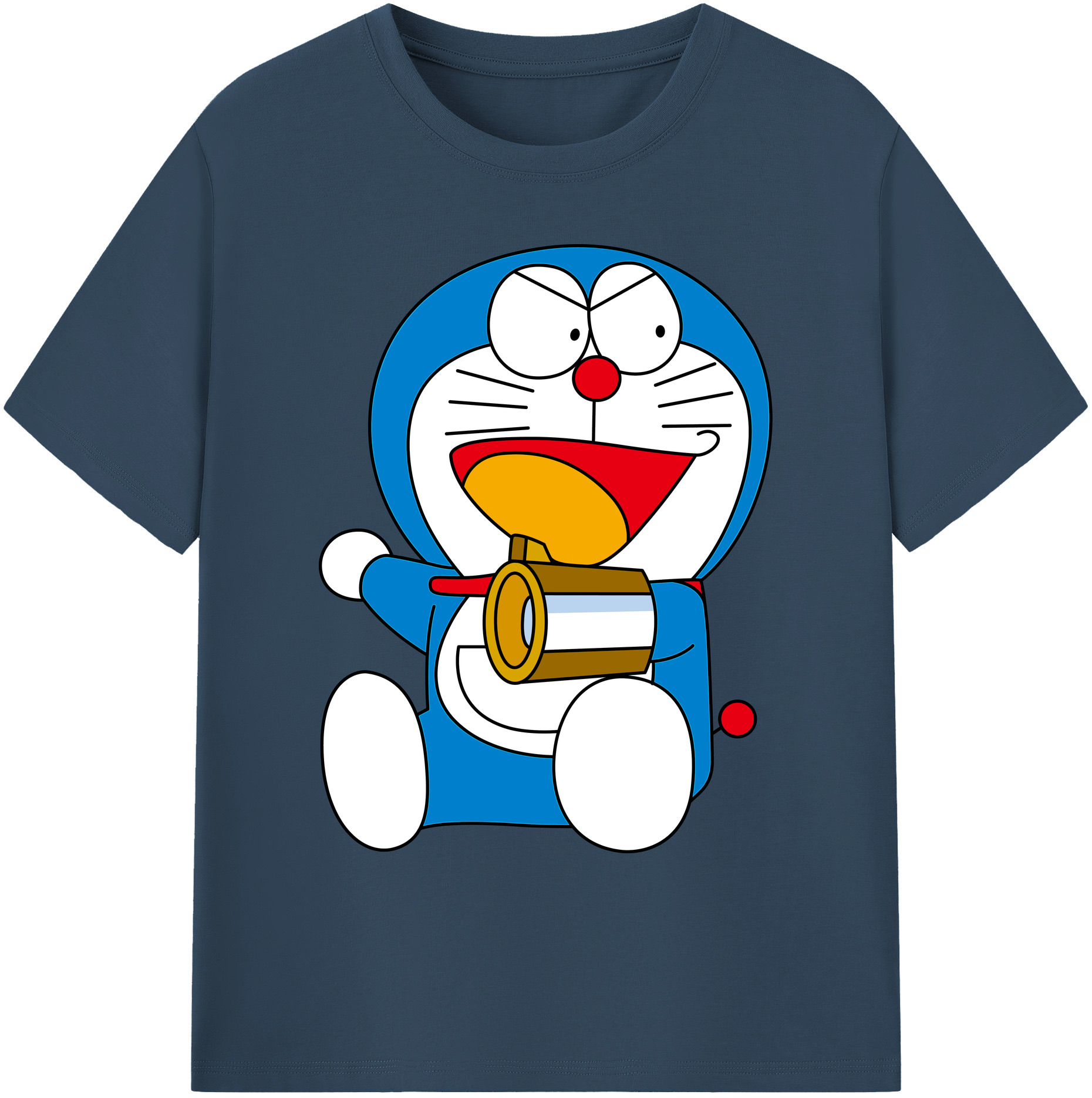 （画像用） ドラえもん Doraemon 綿100％ メンズ半袖Tシャツ｜肌触りやわらか＆通気性