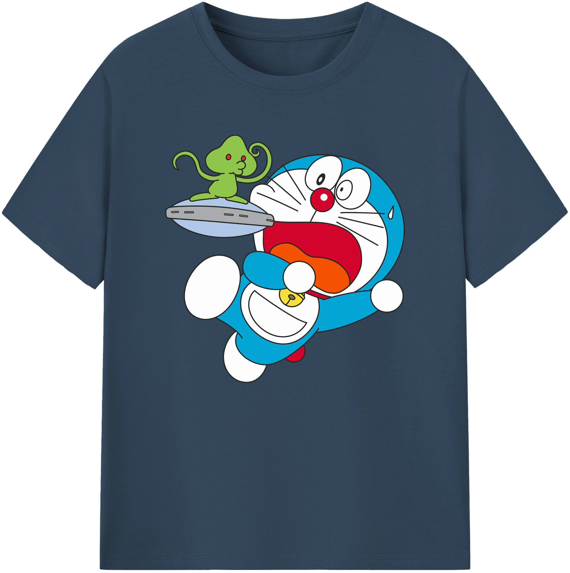 （画像用） ドラえもん Doraemon 綿100％ メンズ半袖Tシャツ｜肌触りやわらか＆通気性