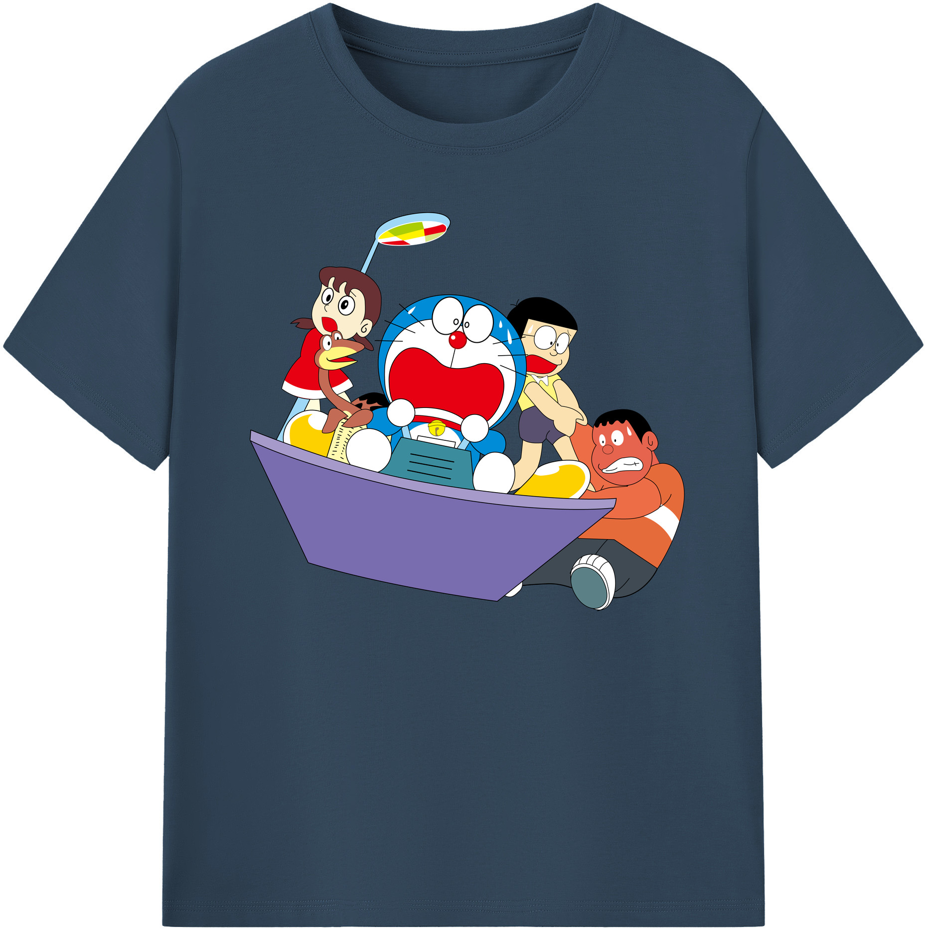 （画像用） ドラえもん Doraemon 綿100％ メンズ半袖Tシャツ｜肌触りやわらか＆通気性