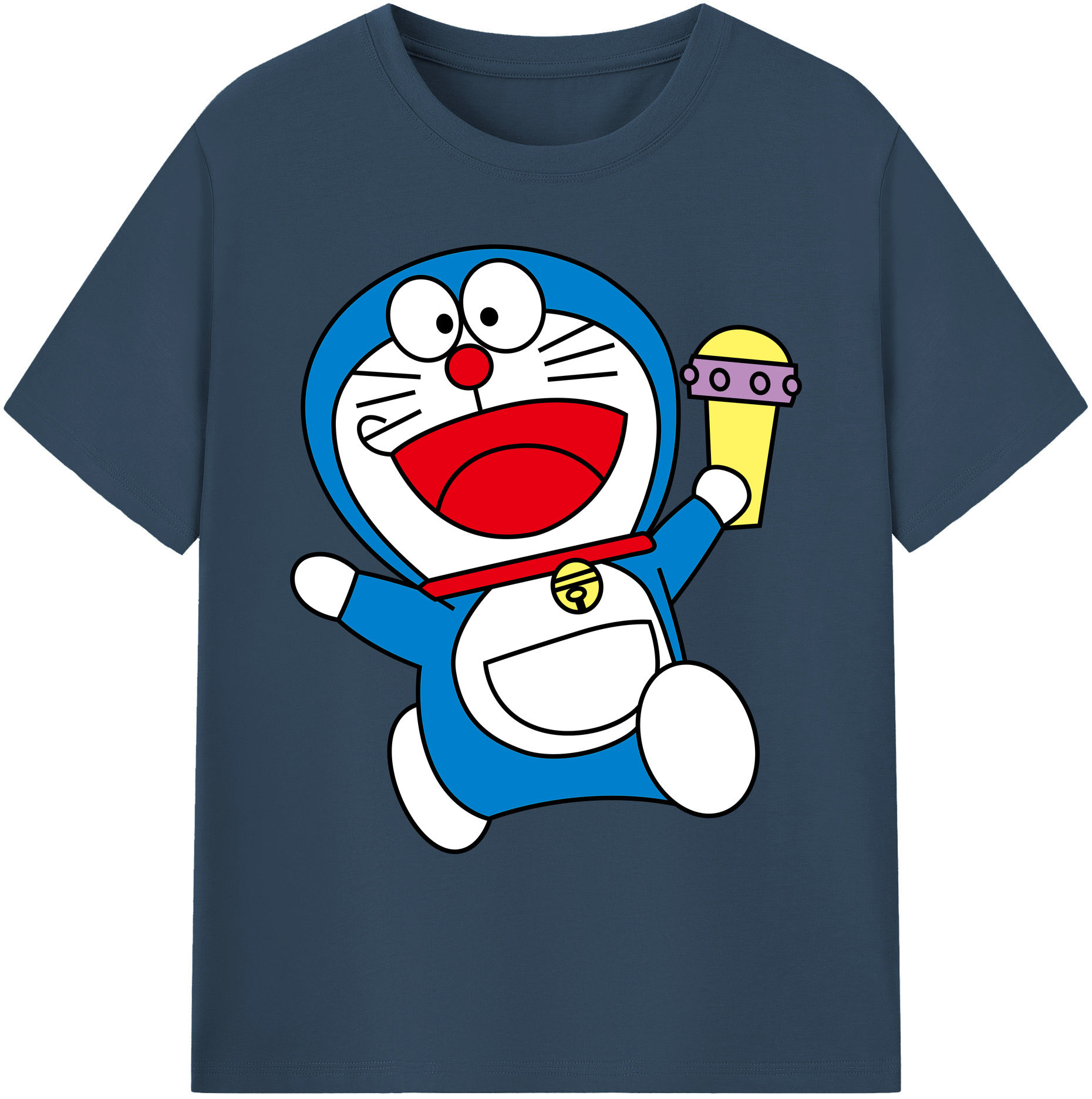 （画像用） ドラえもん Doraemon 綿100％ メンズ半袖Tシャツ｜肌触りやわらか＆通気性