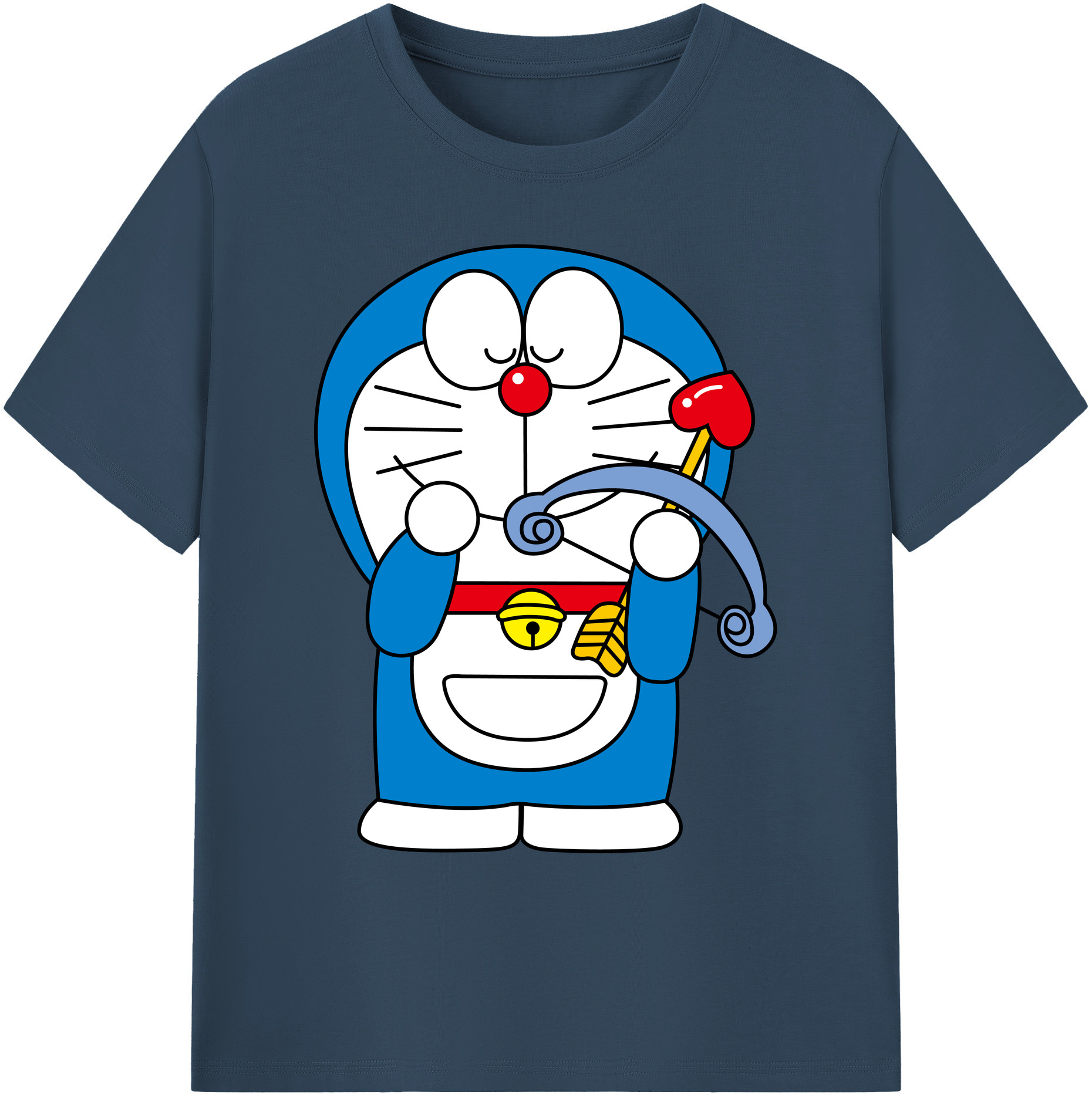 （画像用） ドラえもん Doraemon 綿100％ メンズ半袖Tシャツ｜肌触りやわらか＆通気性