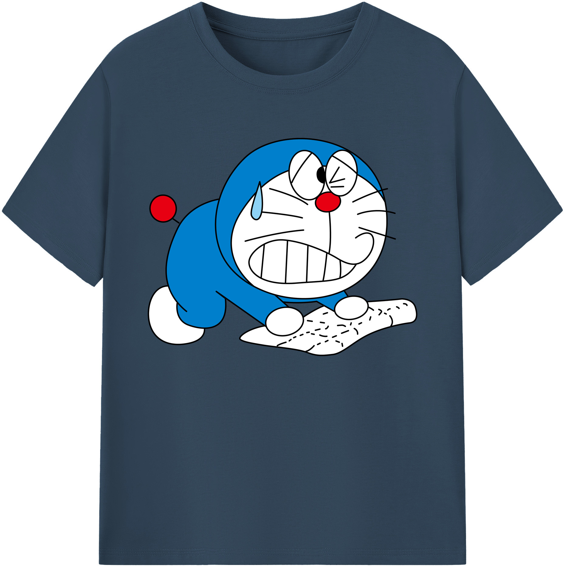 （画像用） ドラえもん Doraemon 綿100％ メンズ半袖Tシャツ｜肌触りやわらか＆通気性
