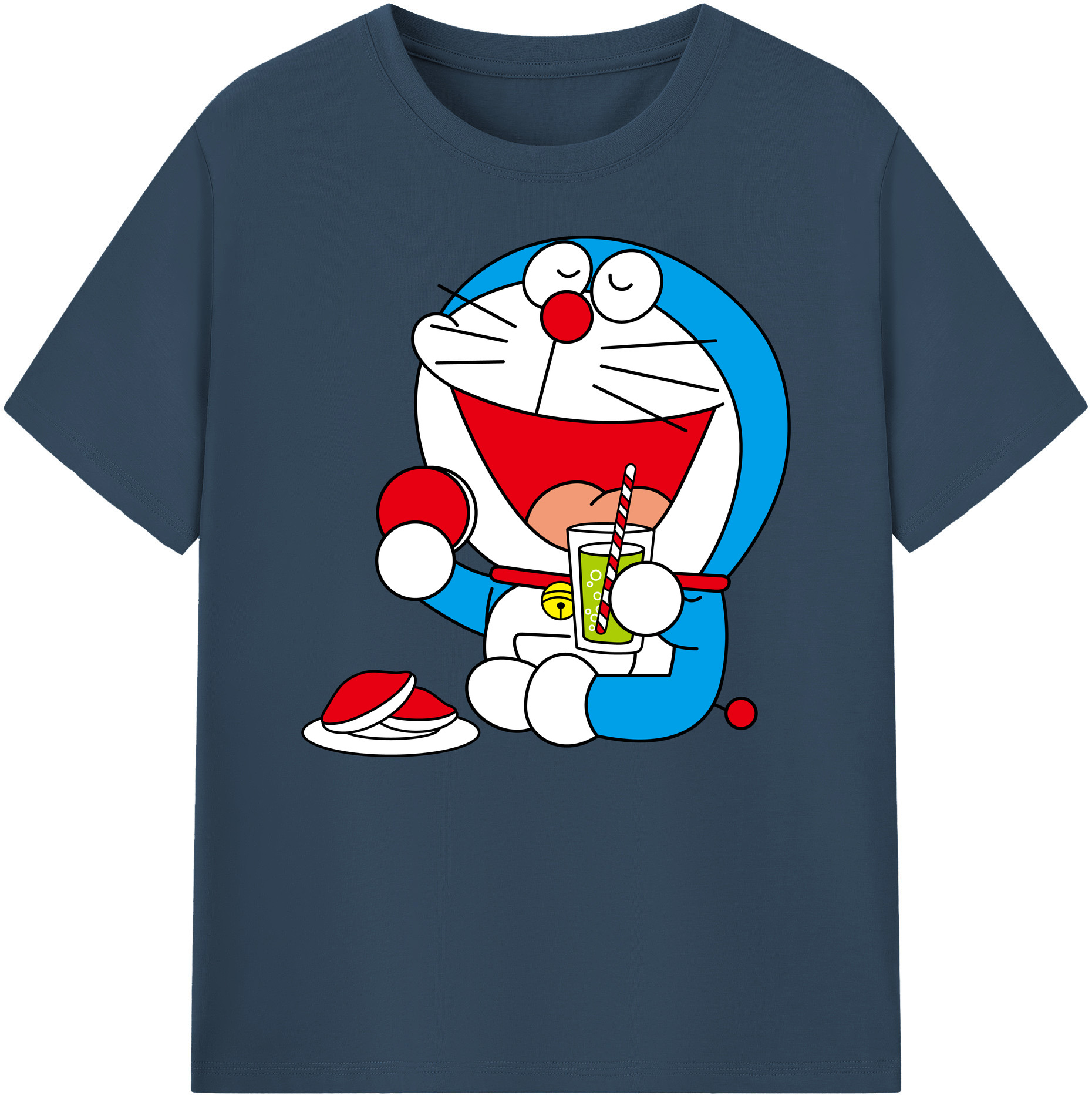（画像用） ドラえもん Doraemon 綿100％ メンズ半袖Tシャツ｜肌触りやわらか＆通気性