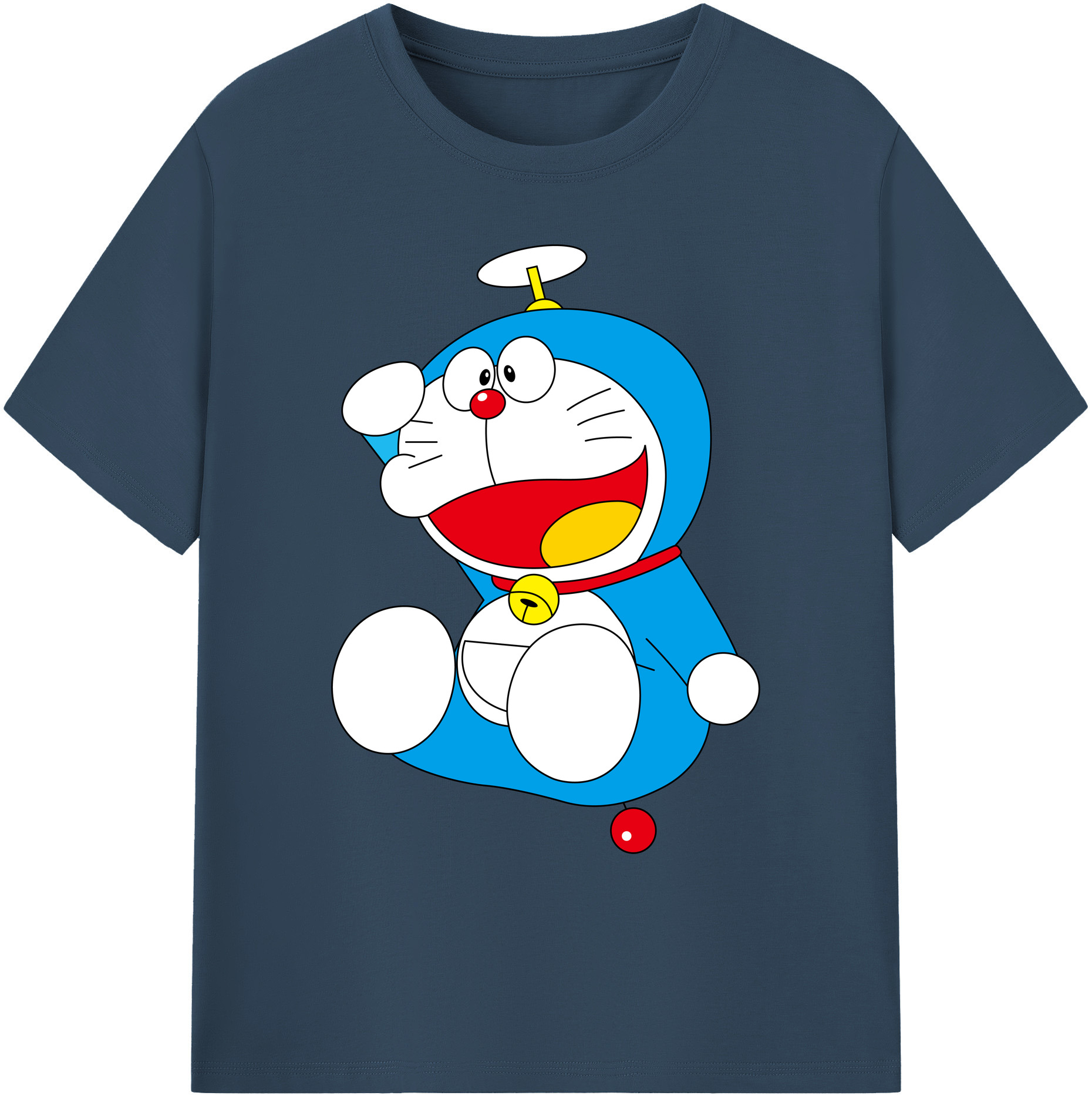 （画像用） ドラえもん Doraemon 綿100％ メンズ半袖Tシャツ｜肌触りやわらか＆通気性