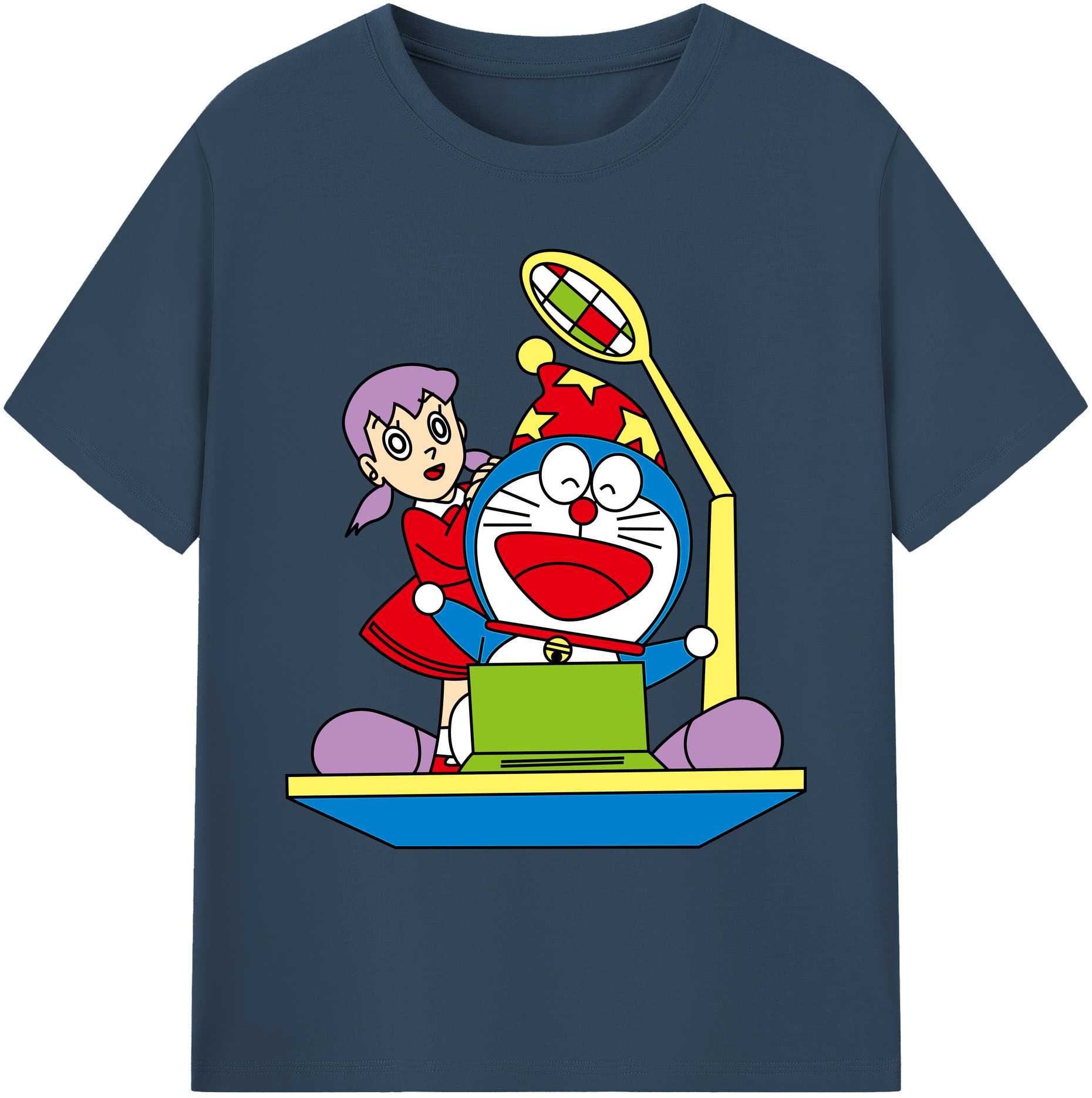 （画像用） ドラえもん みなもと しずか Doraemon Shizuka Minamoto 綿100％ メンズ半袖Tシャツ｜肌触りやわらか＆通気性