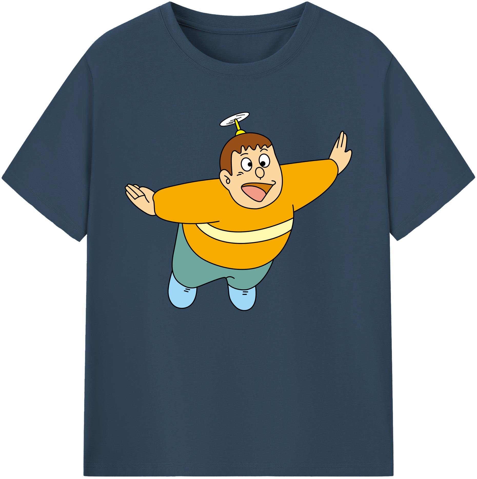 （画像用） ドラえもん 剛田武 Doraemon Gouta Takeshi 綿100％ メンズ半袖Tシャツ｜肌触りやわらか＆通気性