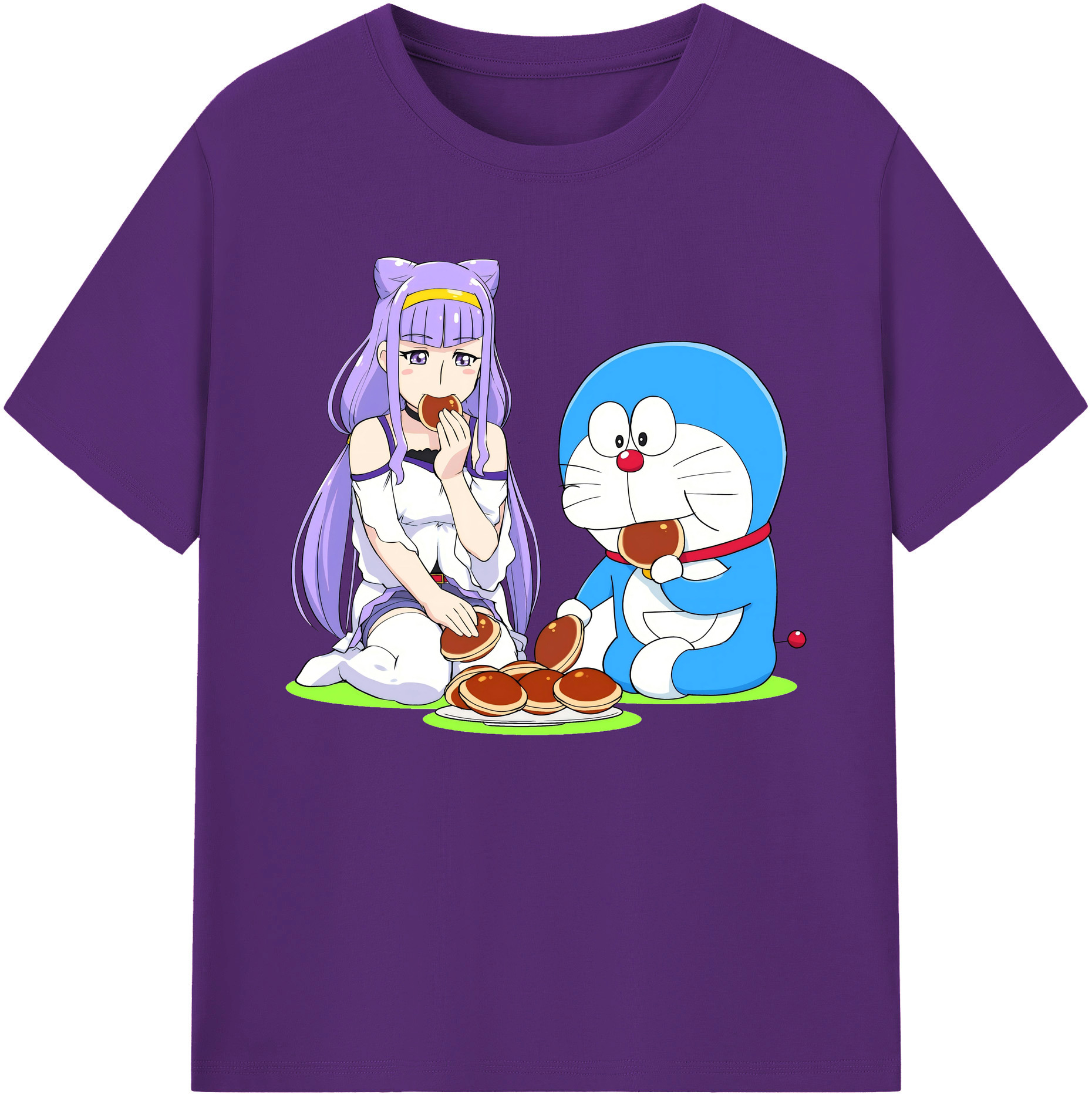 （画像用） ドラえもん Doraemon 綿100％ メンズ半袖Tシャツ｜肌触りやわらか＆通気性