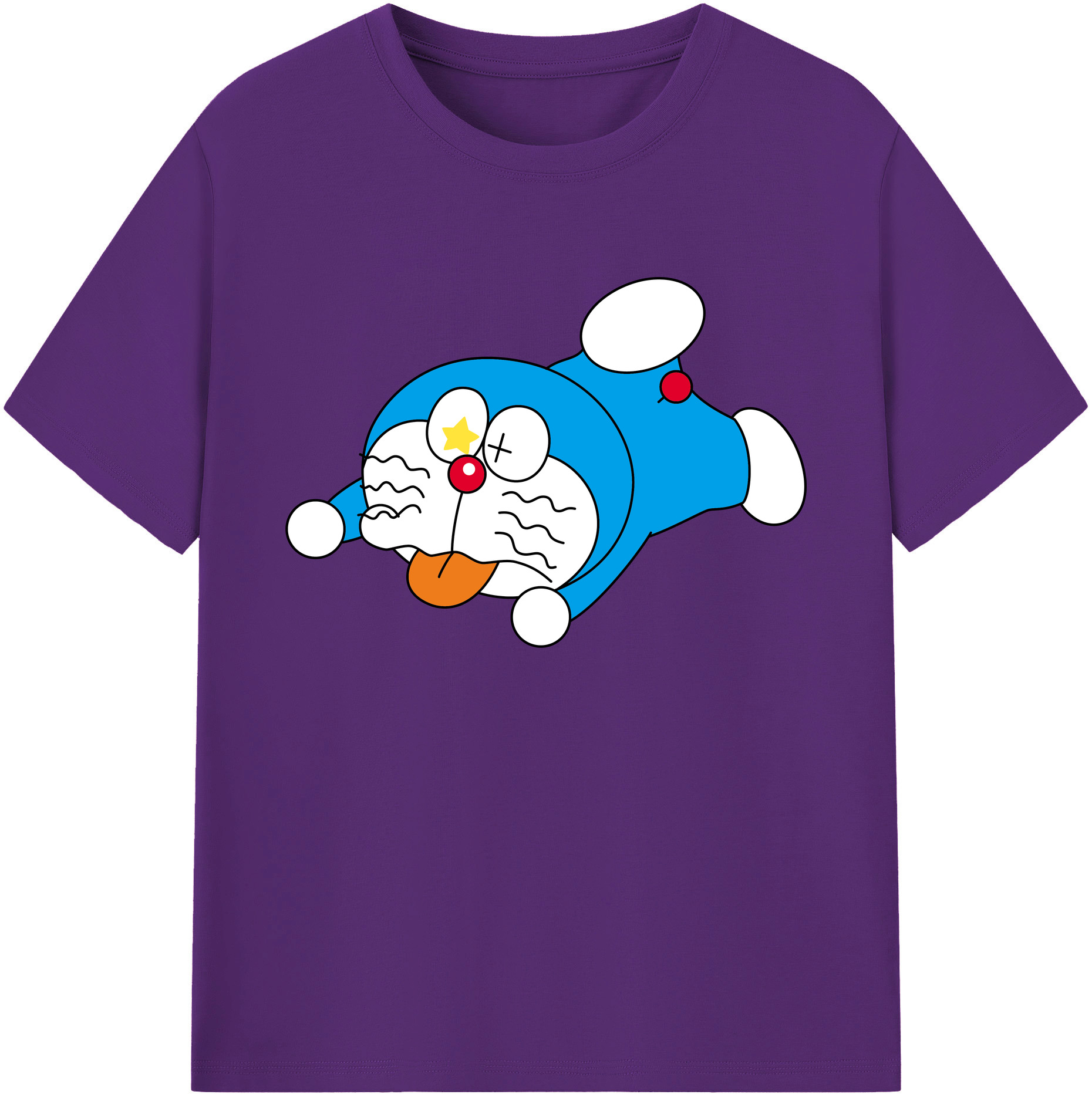 （画像用） ドラえもん Doraemon 綿100％ メンズ半袖Tシャツ｜肌触りやわらか＆通気性