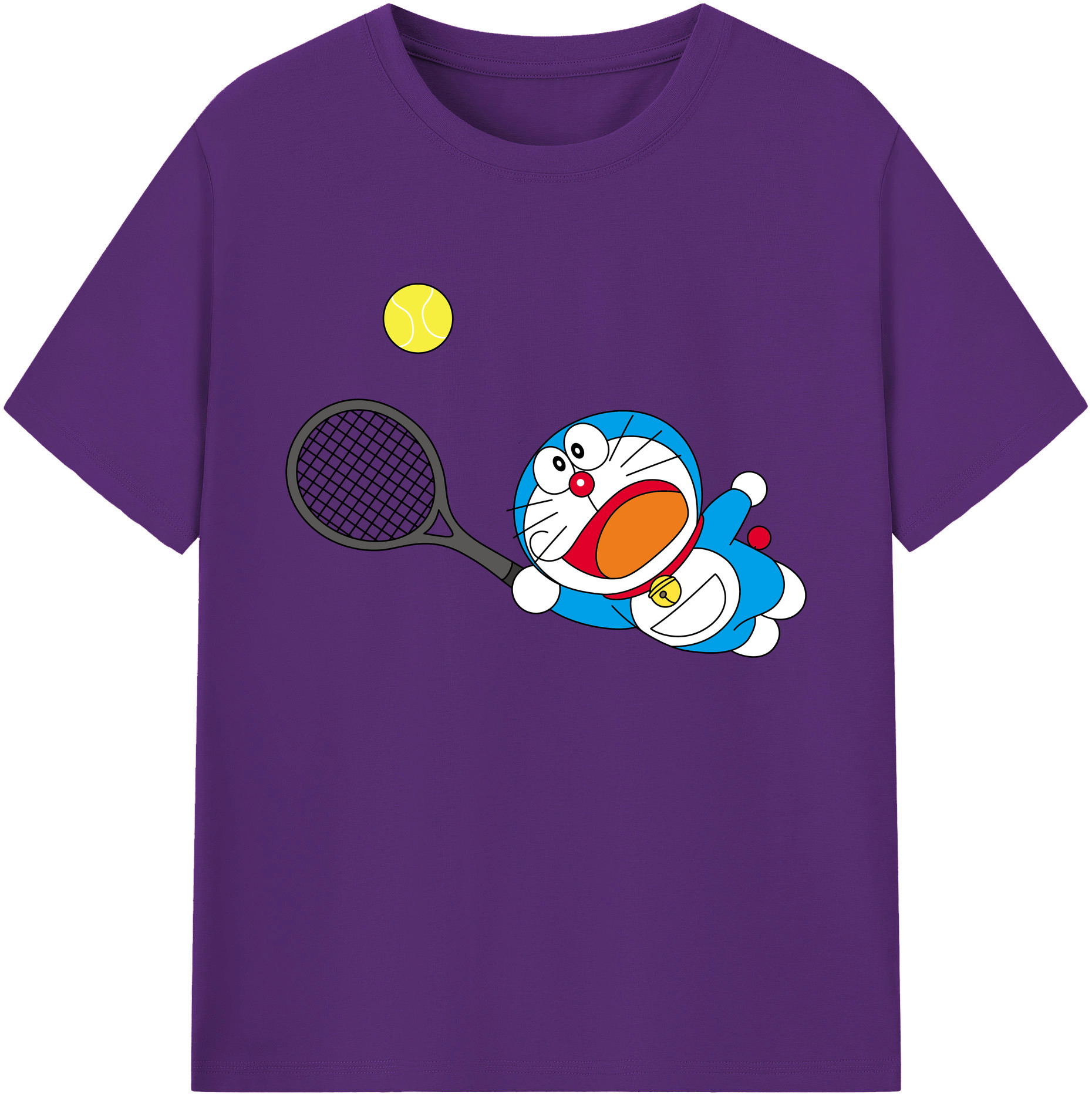 （画像用） ドラえもん Doraemon 綿100％ メンズ半袖Tシャツ｜肌触りやわらか＆通気性