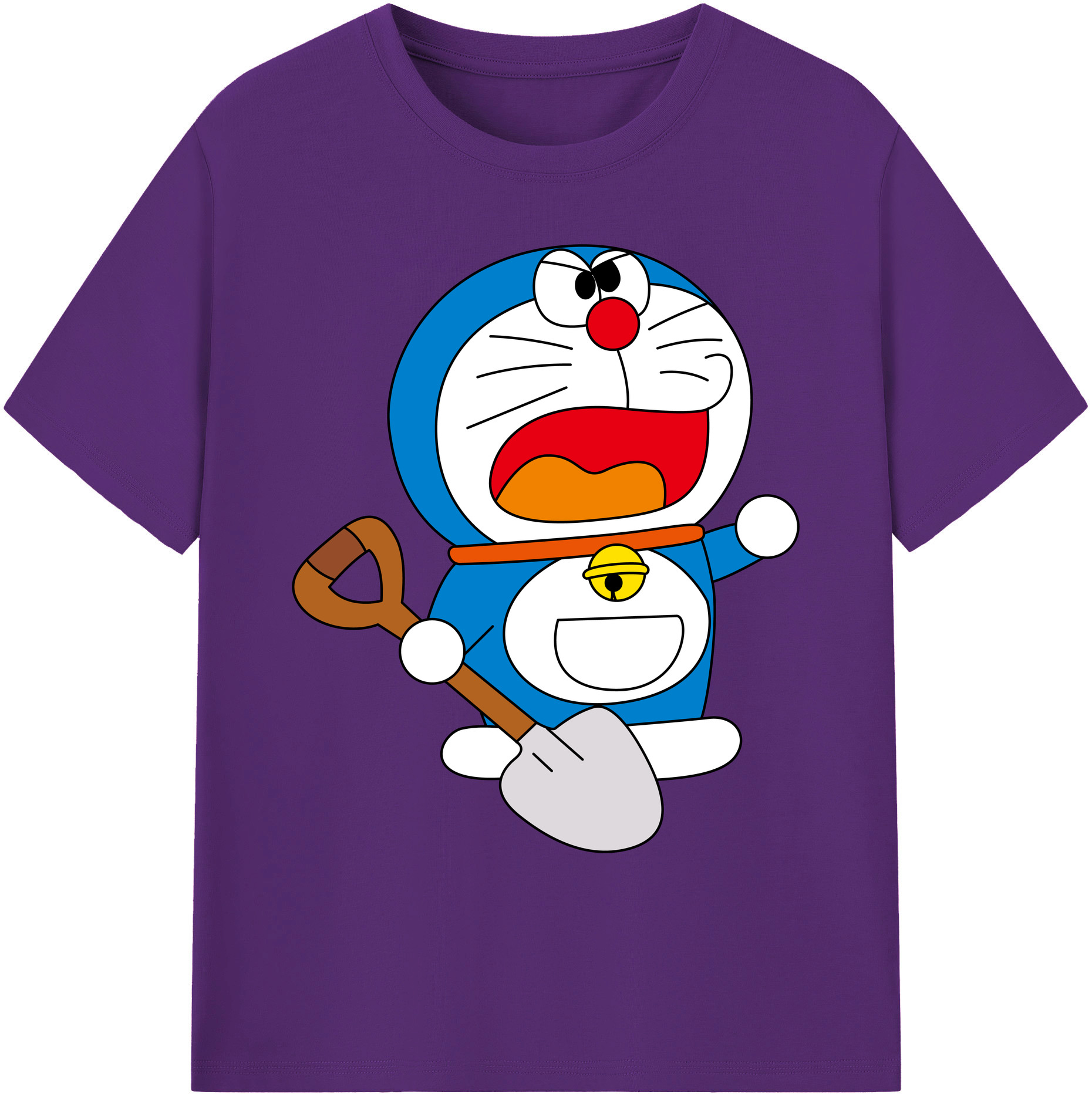 （画像用） ドラえもん Doraemon 綿100％ メンズ半袖Tシャツ｜肌触りやわらか＆通気性
