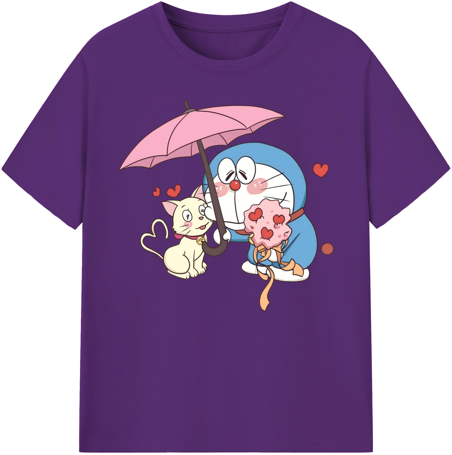 （画像用） ドラえもん Doraemon 綿100％ メンズ半袖Tシャツ｜肌触りやわらか＆通気性