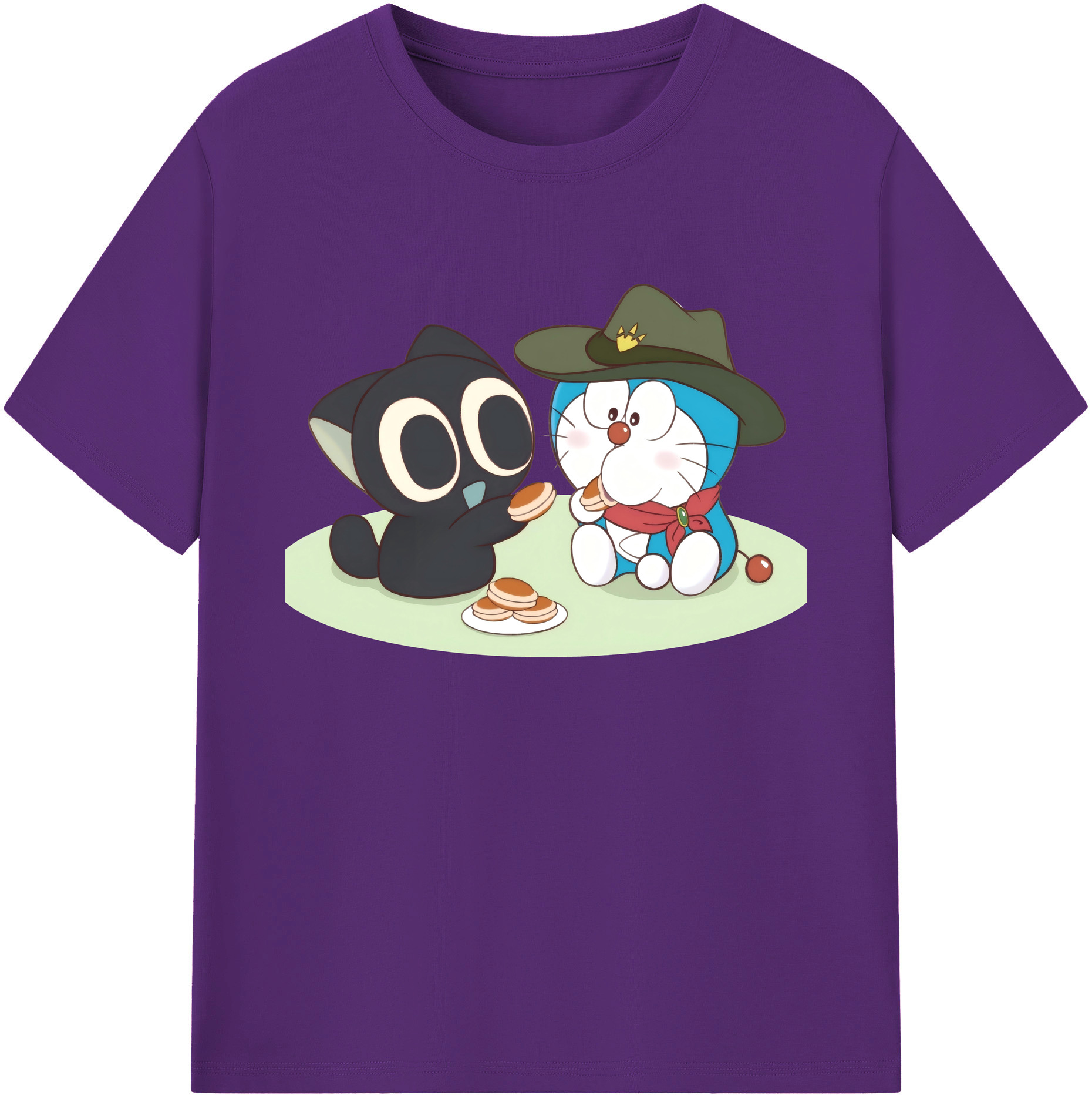 （画像用） ドラえもん Doraemon 綿100％ メンズ半袖Tシャツ｜肌触りやわらか＆通気性