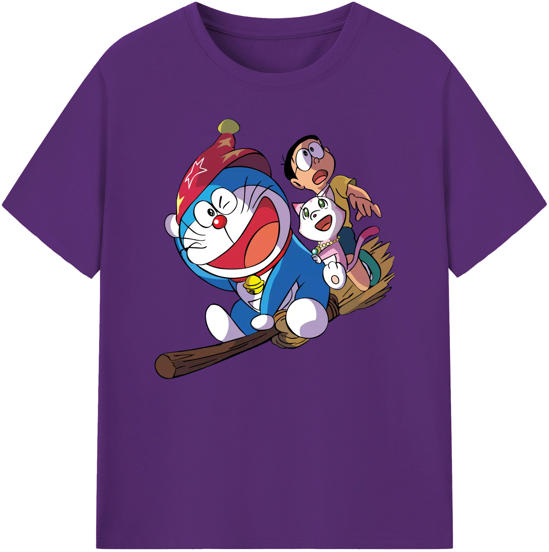 （画像用） ドラえもん Doraemon 綿100％ メンズ半袖Tシャツ｜肌触りやわらか＆通気性