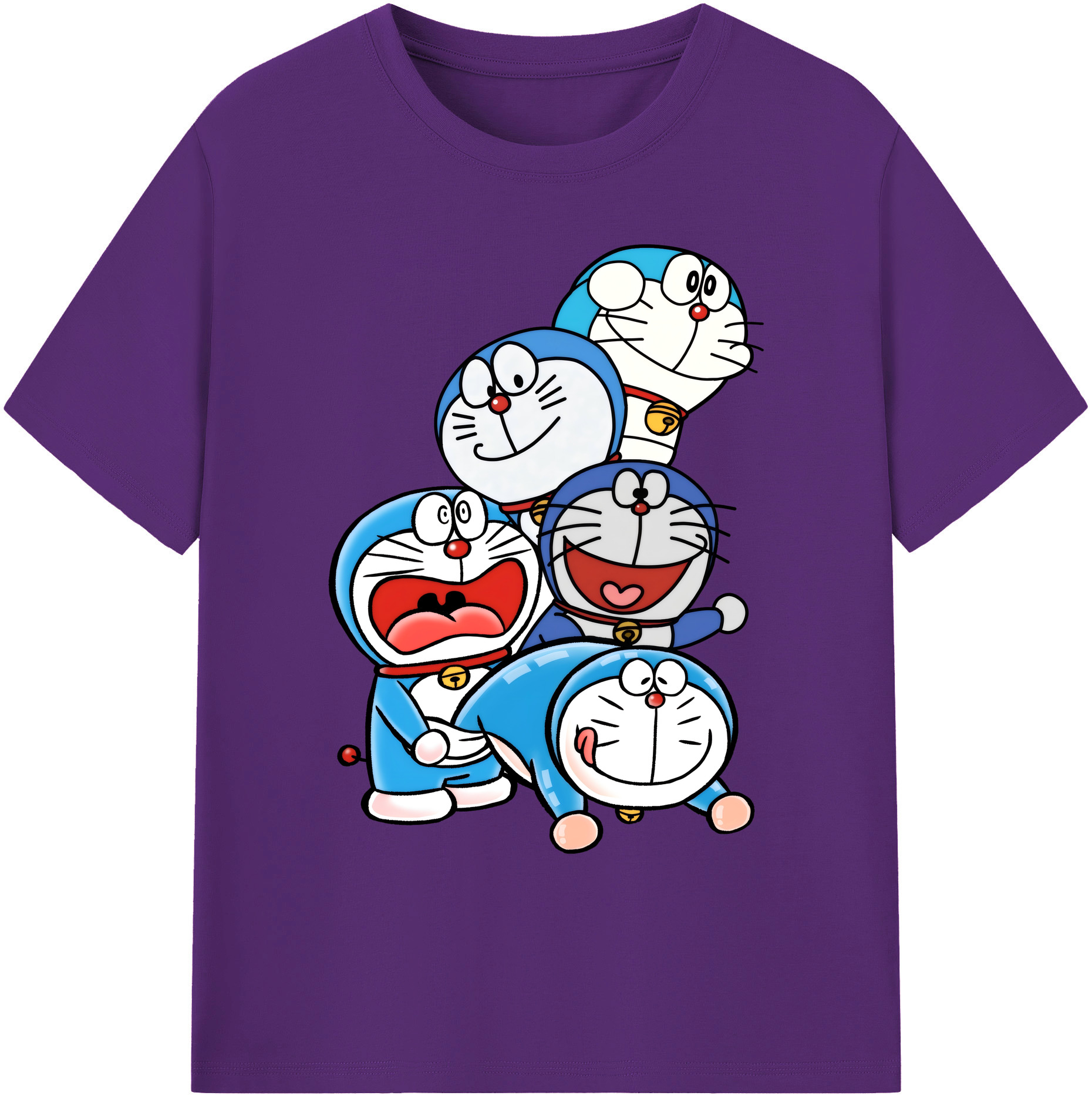 （画像用） ドラえもん Doraemon 綿100％ メンズ半袖Tシャツ｜肌触りやわらか＆通気性