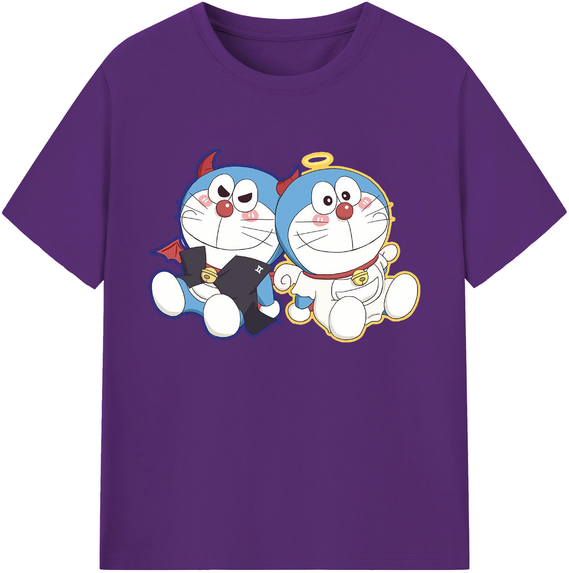 （画像用） ドラえもん Doraemon 綿100％ メンズ半袖Tシャツ｜肌触りやわらか＆通気性