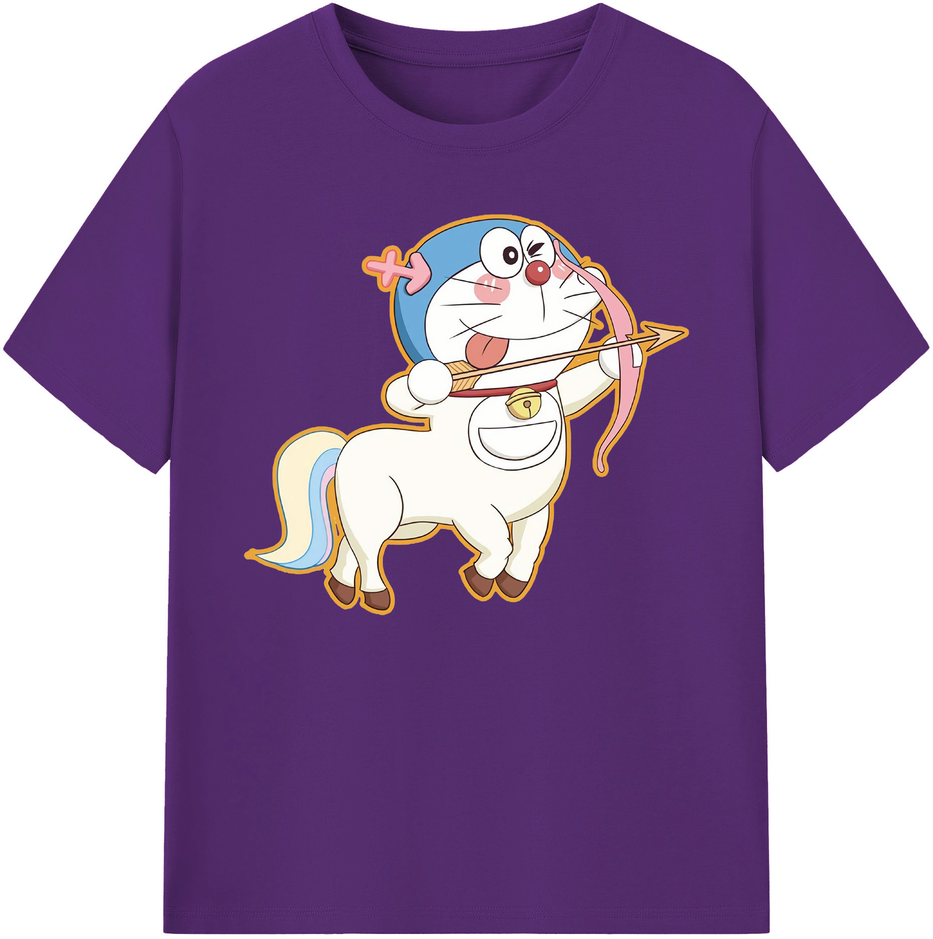 （画像用） ドラえもん Doraemon 綿100％ メンズ半袖Tシャツ｜肌触りやわらか＆通気性