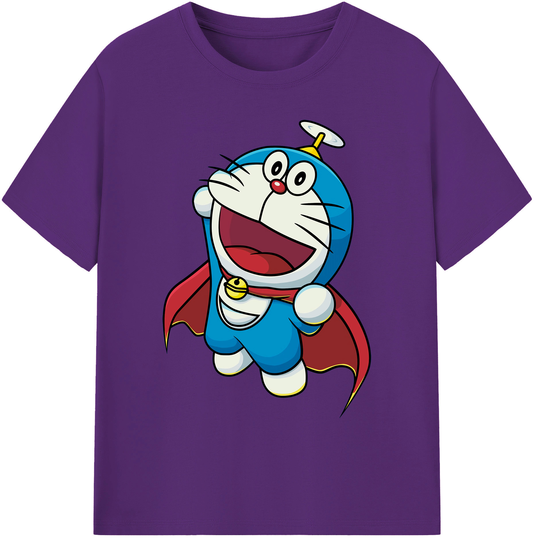 （画像用） ドラえもん Doraemon 綿100％ メンズ半袖Tシャツ｜肌触りやわらか＆通気性