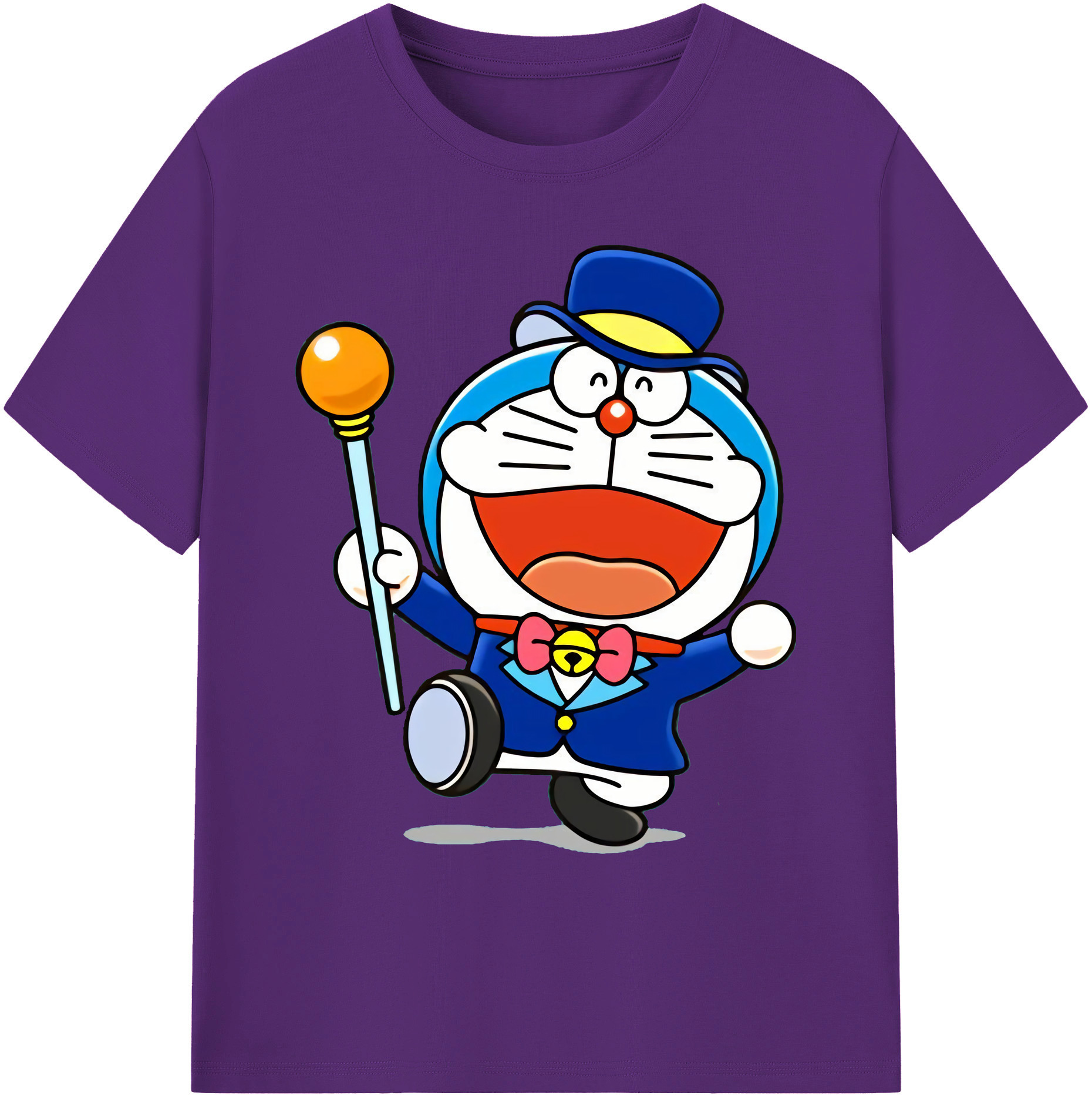 （画像用） ドラえもん Doraemon 綿100％ メンズ半袖Tシャツ｜肌触りやわらか＆通気性