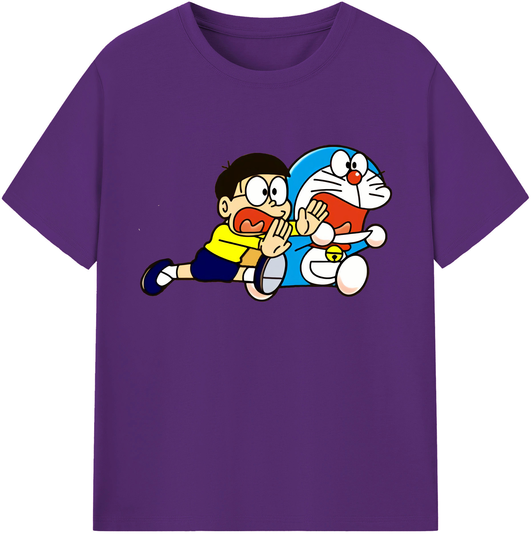 （画像用） ドラえもん Doraemon 綿100％ メンズ半袖Tシャツ｜肌触りやわらか＆通気性