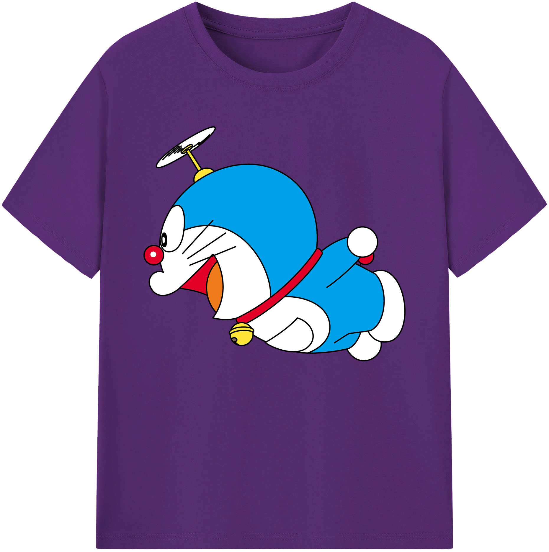 （画像用） ドラえもん Doraemon 綿100％ メンズ半袖Tシャツ｜肌触りやわらか＆通気性