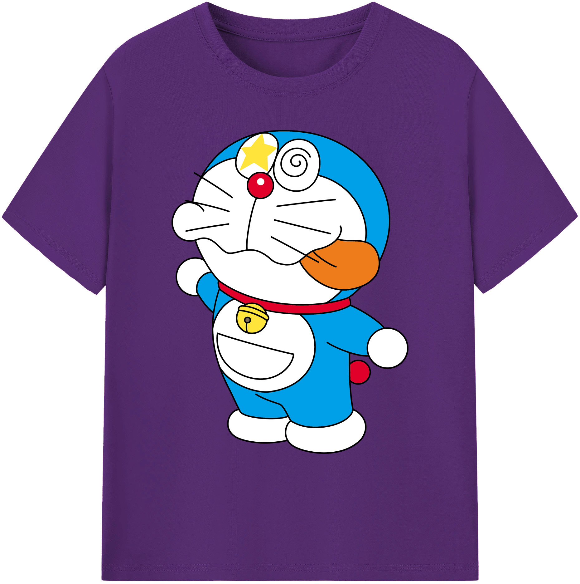 （画像用） ドラえもん Doraemon 綿100％ メンズ半袖Tシャツ｜肌触りやわらか＆通気性