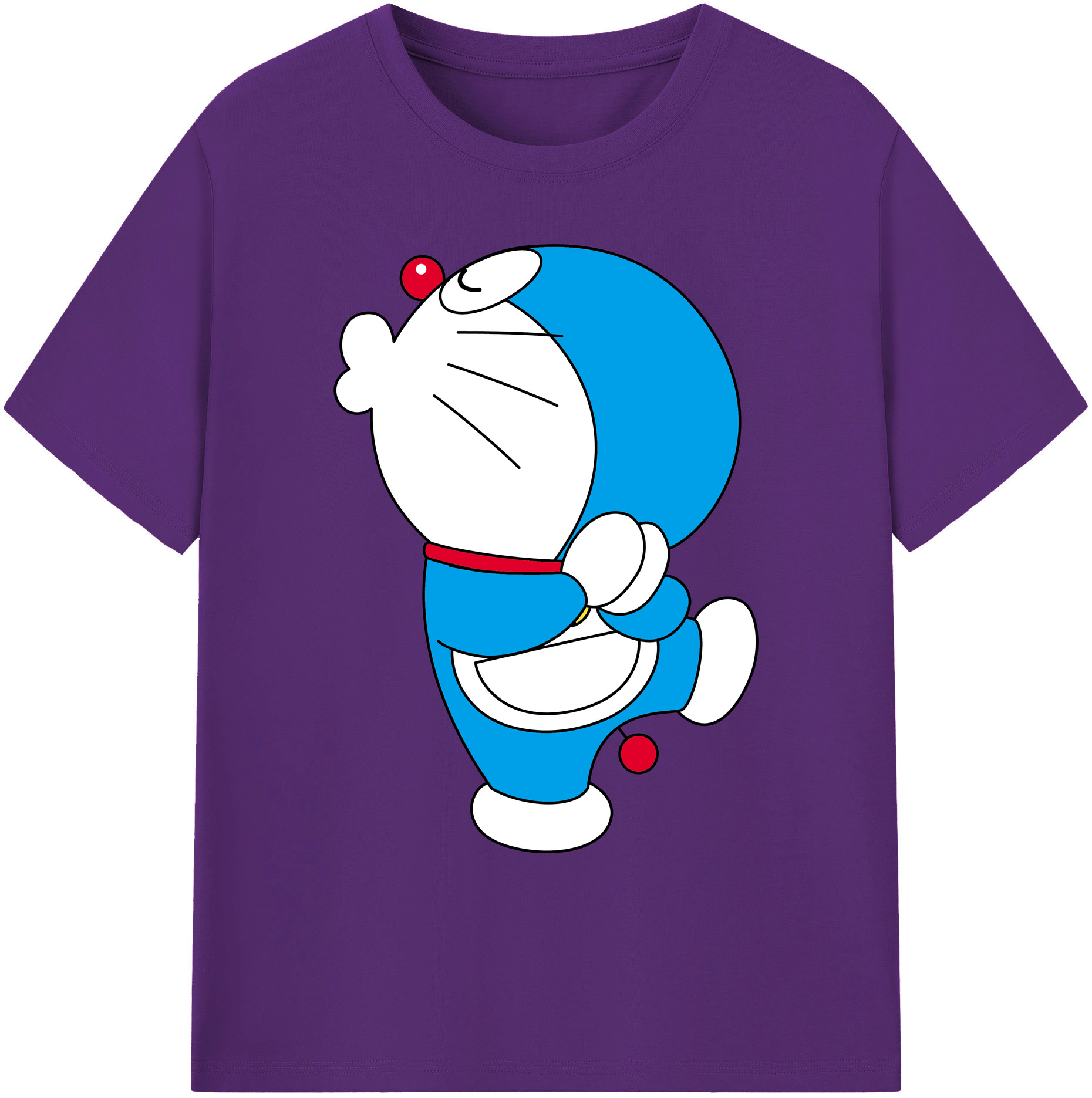 （画像用） ドラえもん Doraemon 綿100％ メンズ半袖Tシャツ｜肌触りやわらか＆通気性