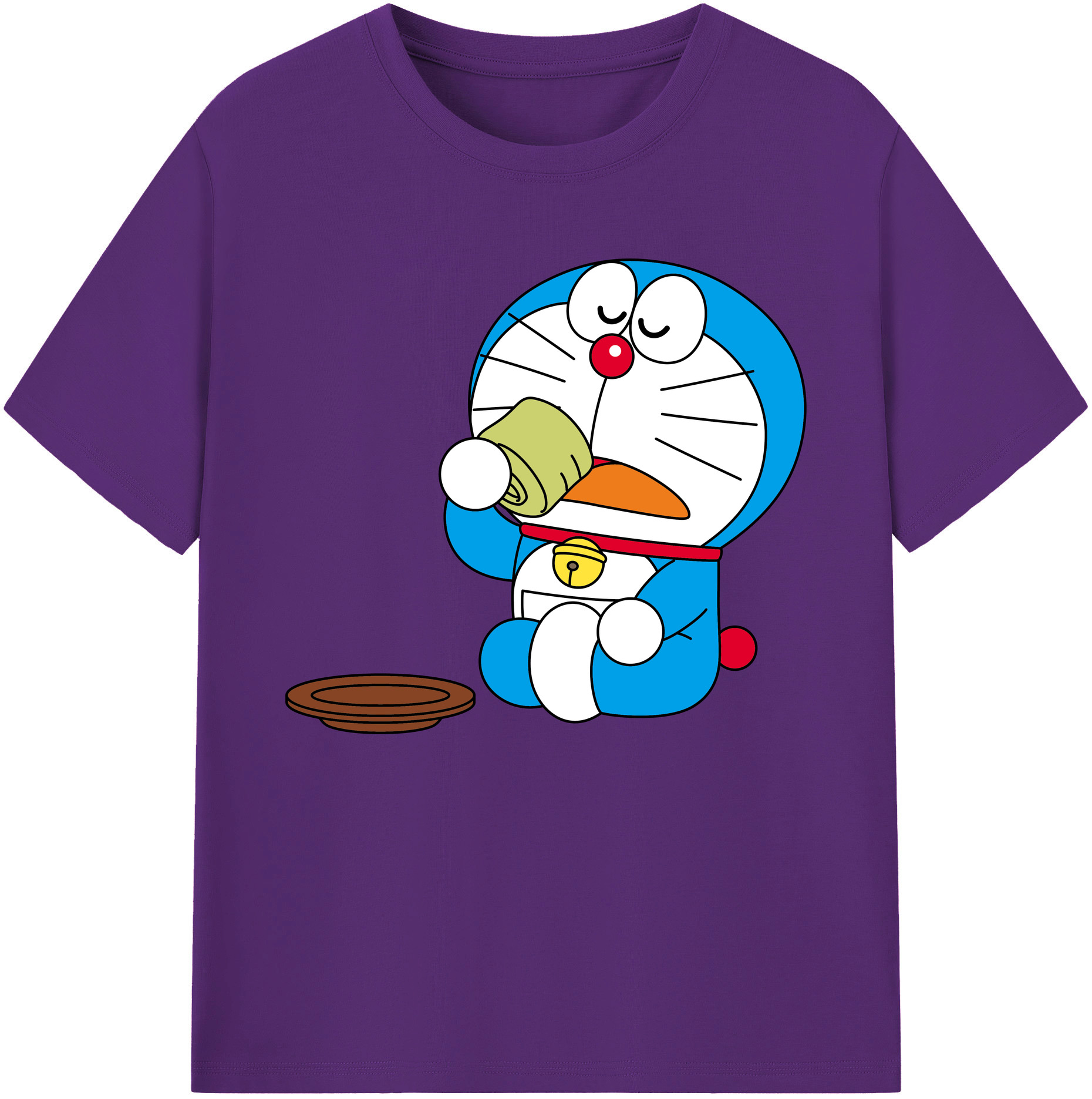 （画像用） ドラえもん Doraemon 綿100％ メンズ半袖Tシャツ｜肌触りやわらか＆通気性