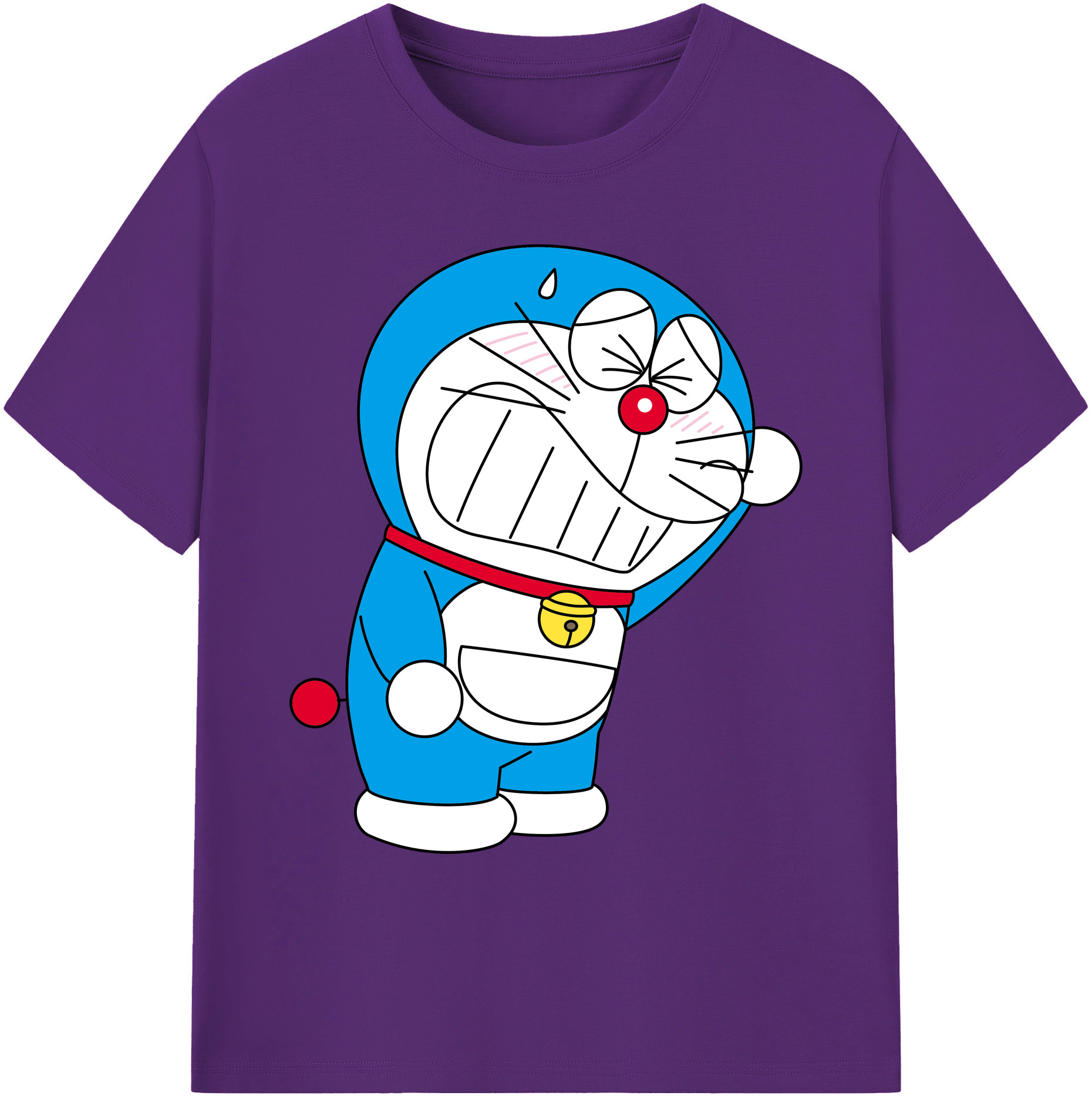 （画像用） ドラえもん Doraemon 綿100％ メンズ半袖Tシャツ｜肌触りやわらか＆通気性