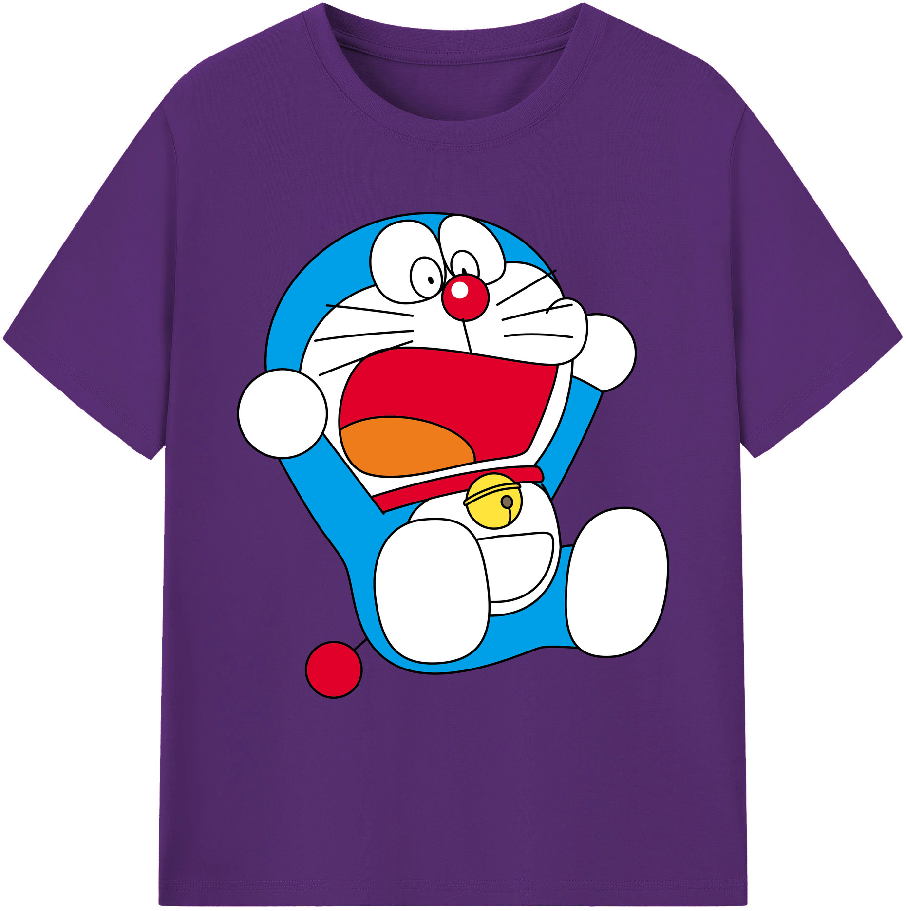 （画像用） ドラえもん Doraemon 綿100％ メンズ半袖Tシャツ｜肌触りやわらか＆通気性