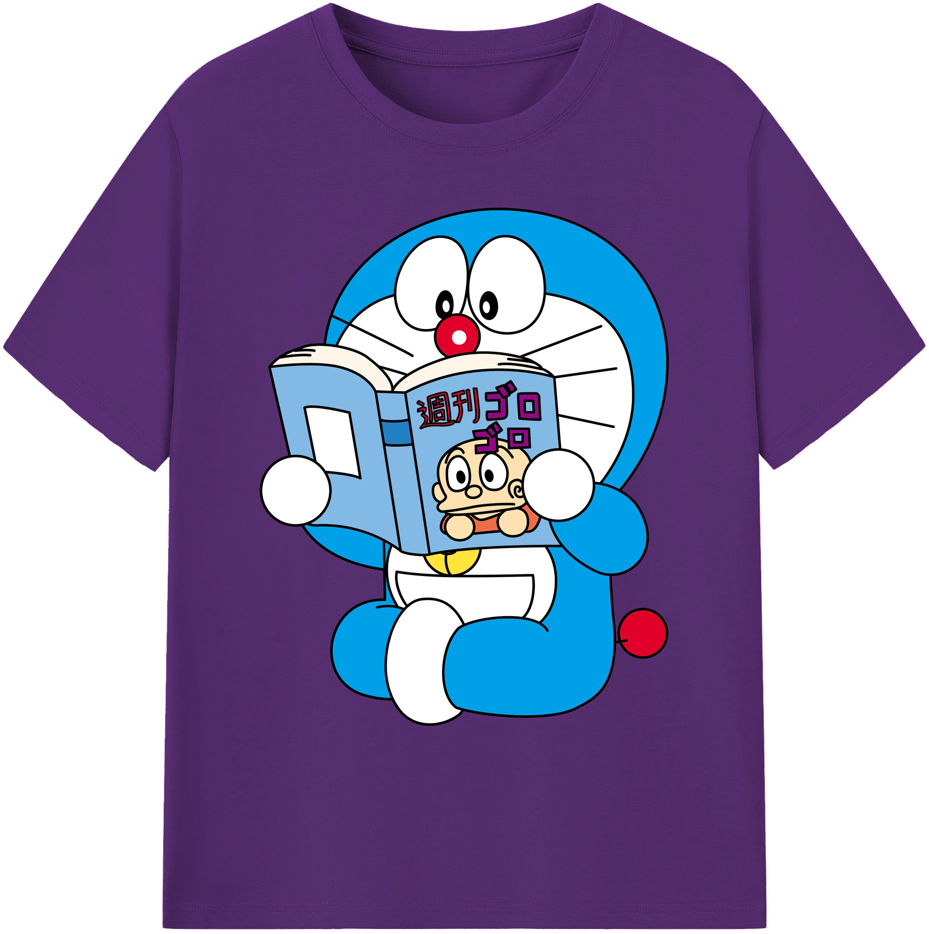 （画像用） ドラえもん Doraemon 綿100％ メンズ半袖Tシャツ｜肌触りやわらか＆通気性