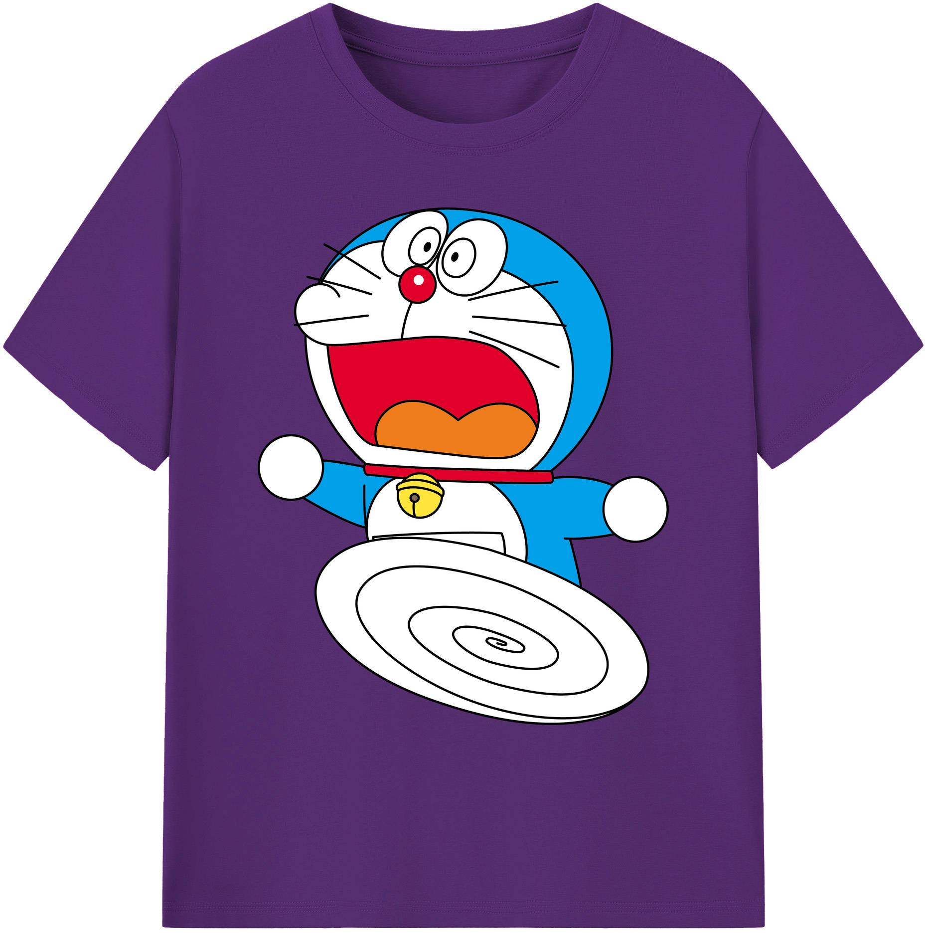 （画像用） ドラえもん Doraemon 綿100％ メンズ半袖Tシャツ｜肌触りやわらか＆通気性