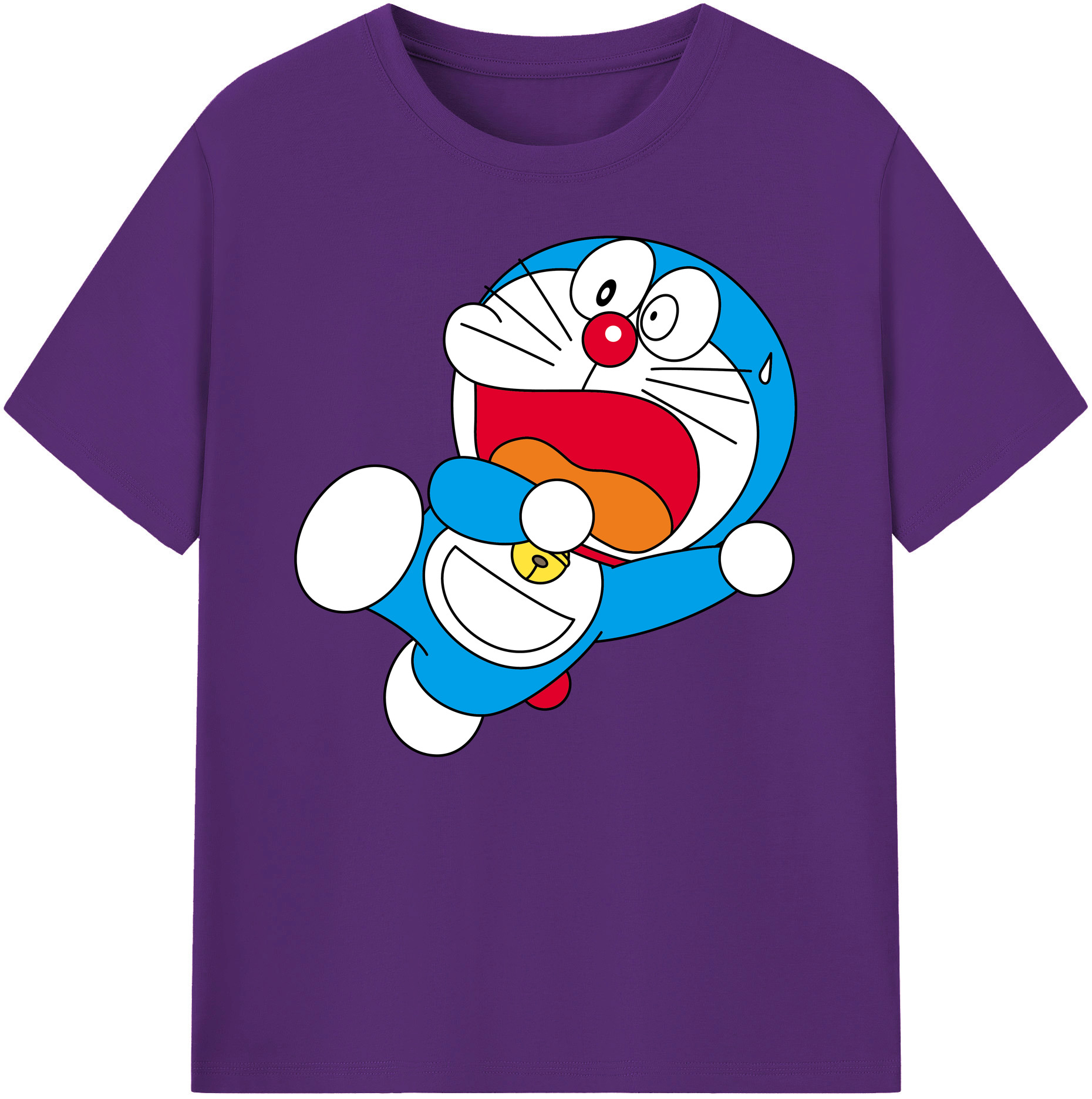 （画像用） ドラえもん Doraemon 綿100％ メンズ半袖Tシャツ｜肌触りやわらか＆通気性