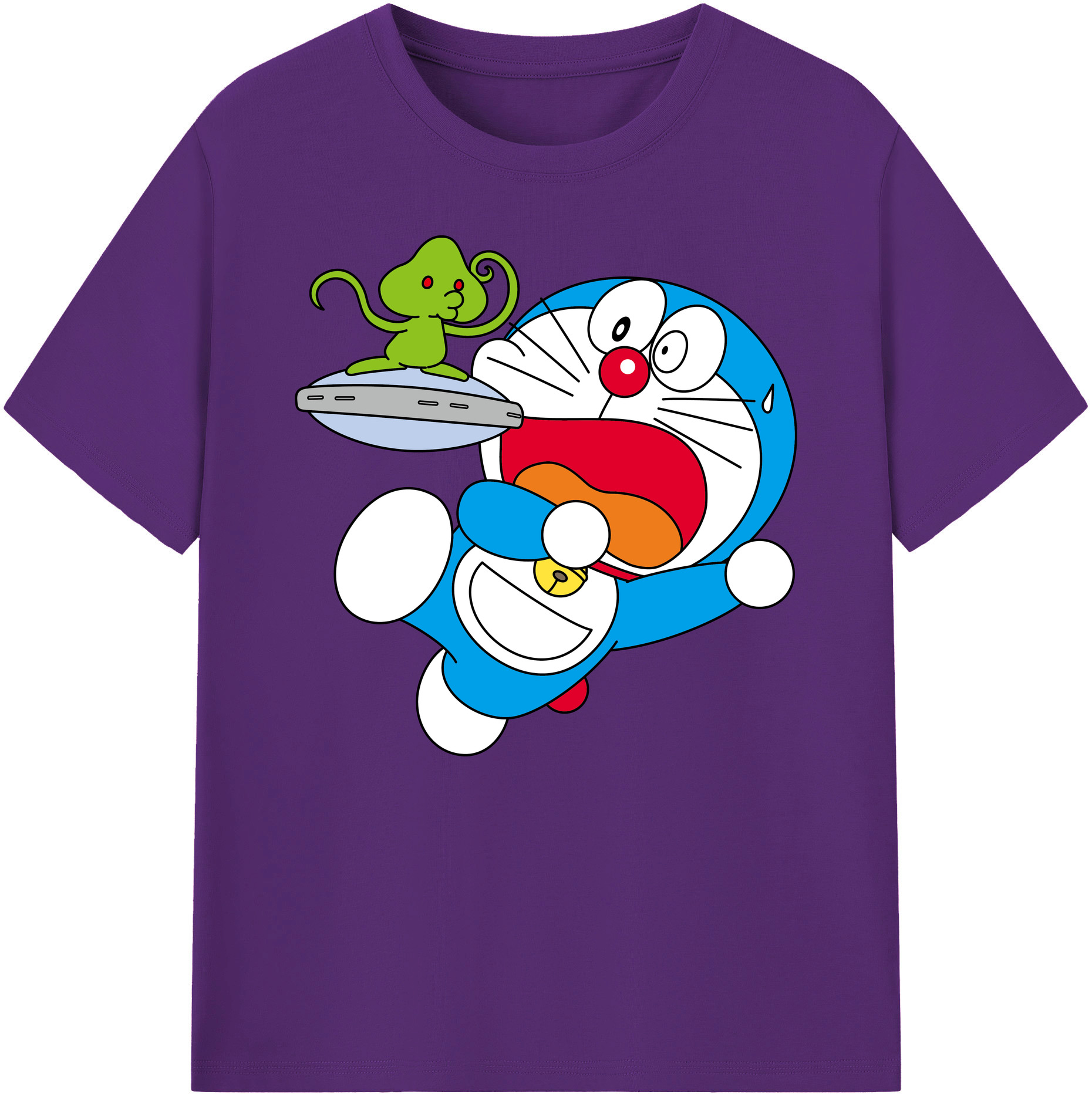 （画像用） ドラえもん Doraemon 綿100％ メンズ半袖Tシャツ｜肌触りやわらか＆通気性