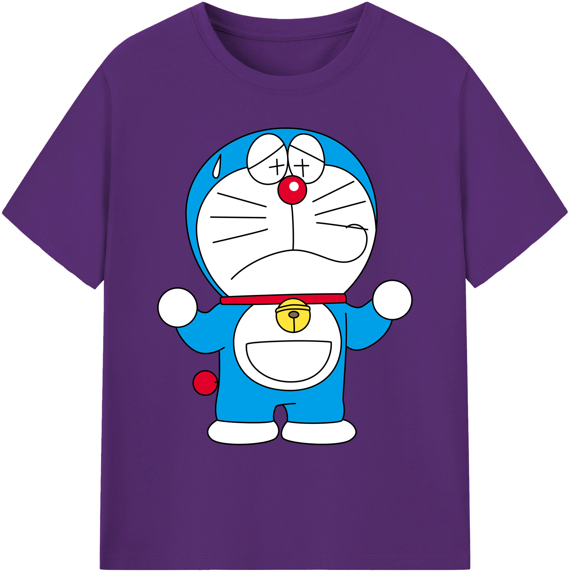 （画像用） ドラえもん Doraemon 綿100％ メンズ半袖Tシャツ｜肌触りやわらか＆通気性