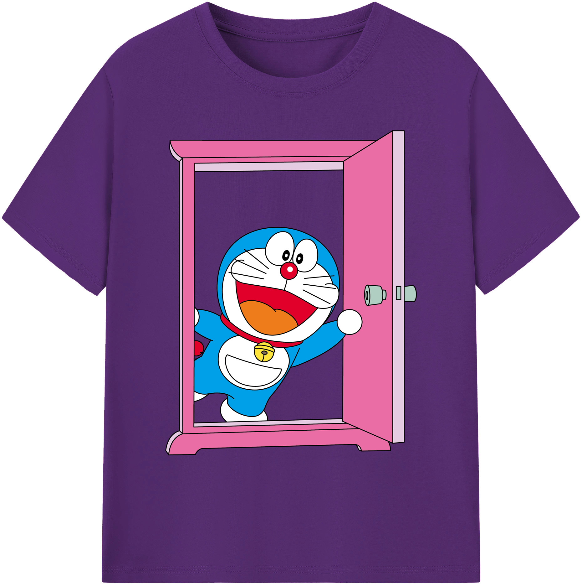 （画像用） ドラえもん Doraemon 綿100％ メンズ半袖Tシャツ｜肌触りやわらか＆通気性