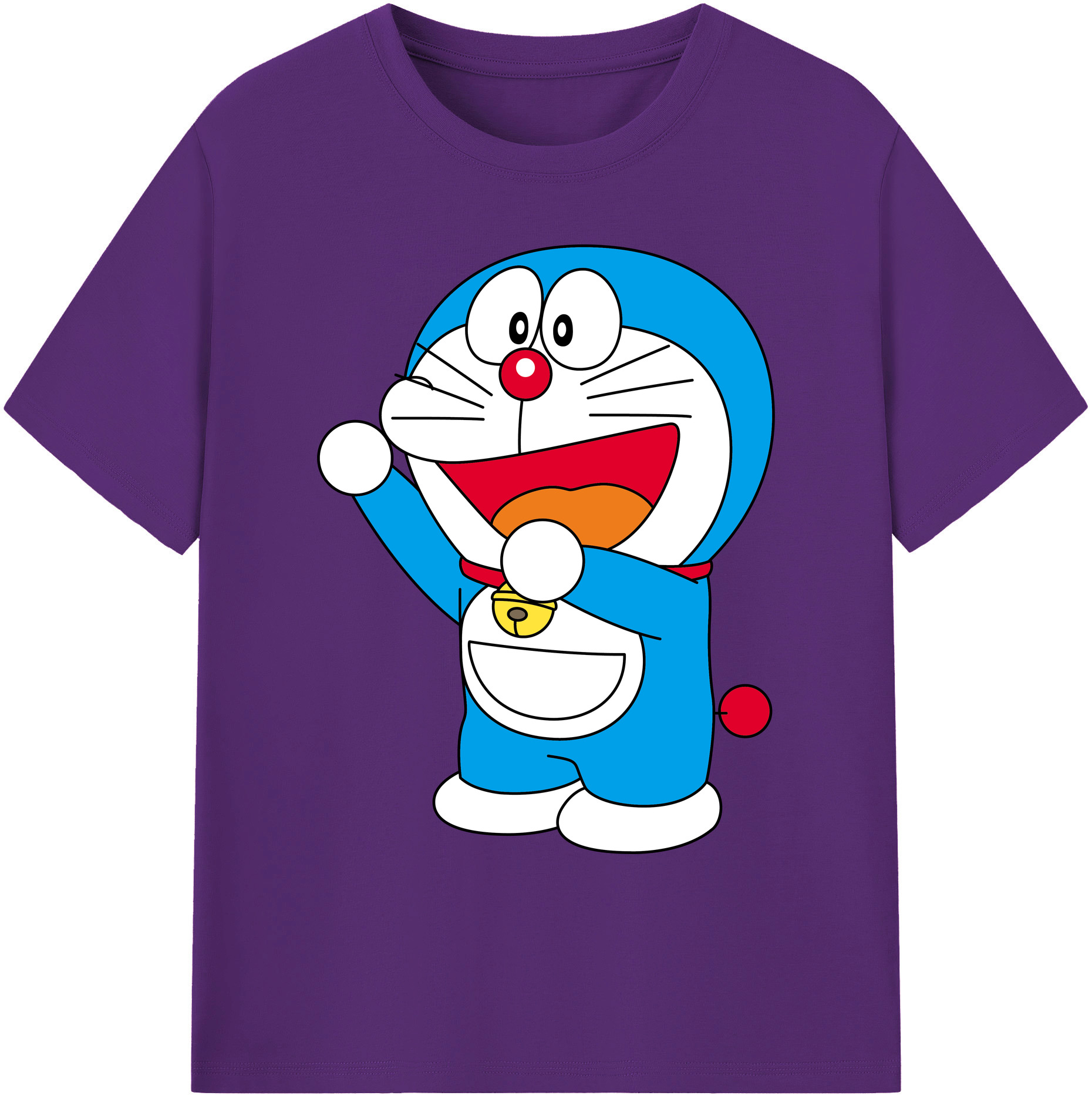 （画像用） ドラえもん Doraemon 綿100％ メンズ半袖Tシャツ｜肌触りやわらか＆通気性